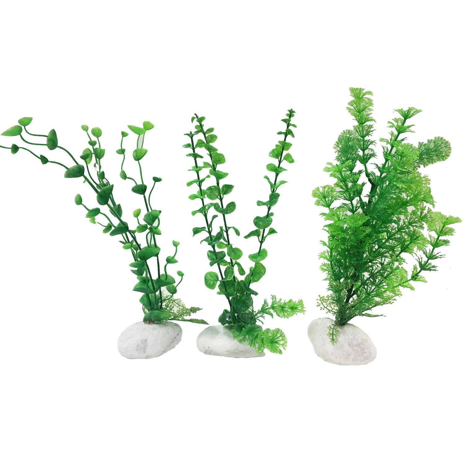 Penn-Plax Rock Plant Aquarium Decor – Green, 12