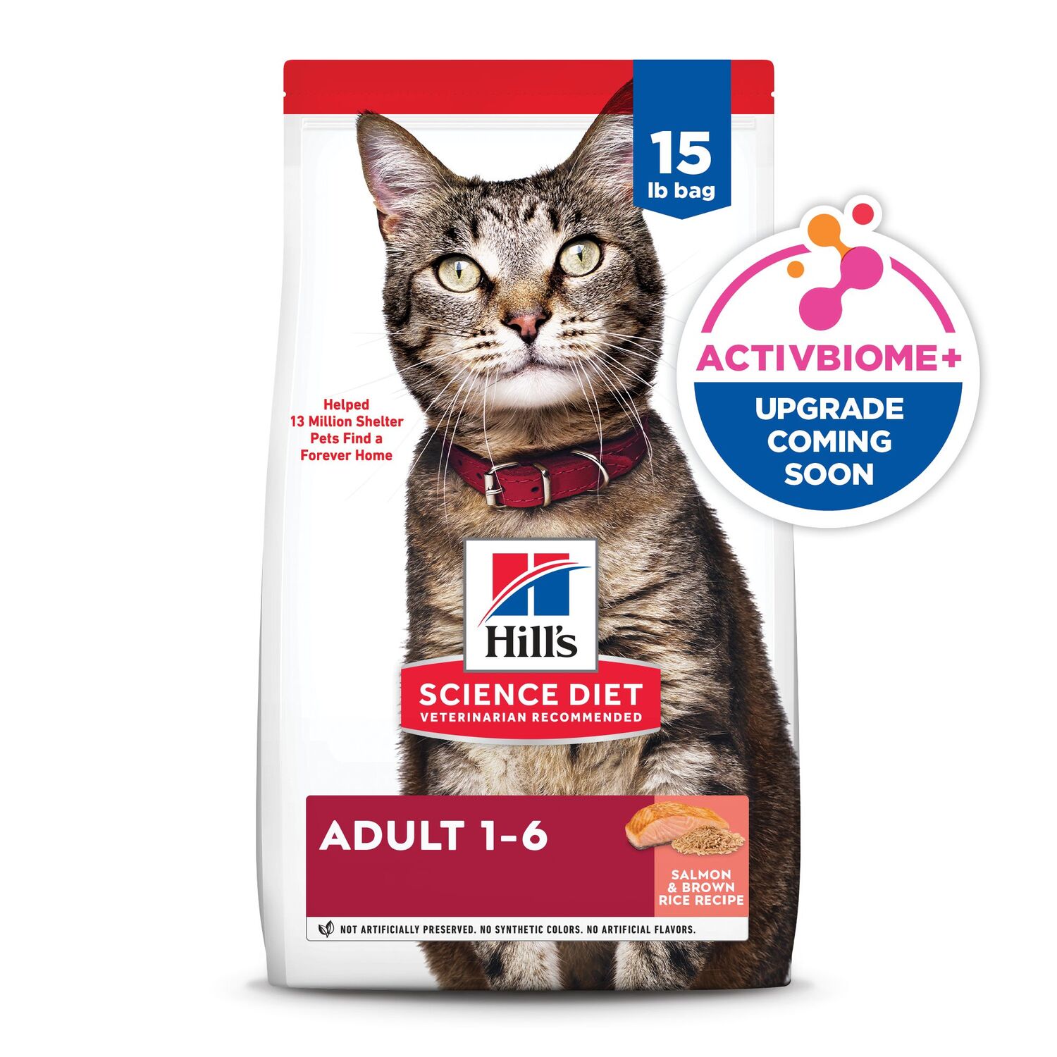 Hill's Science Diet Adult Salmon & Brown Rice Recipe Dry Cat Food, 15-Lb Bag