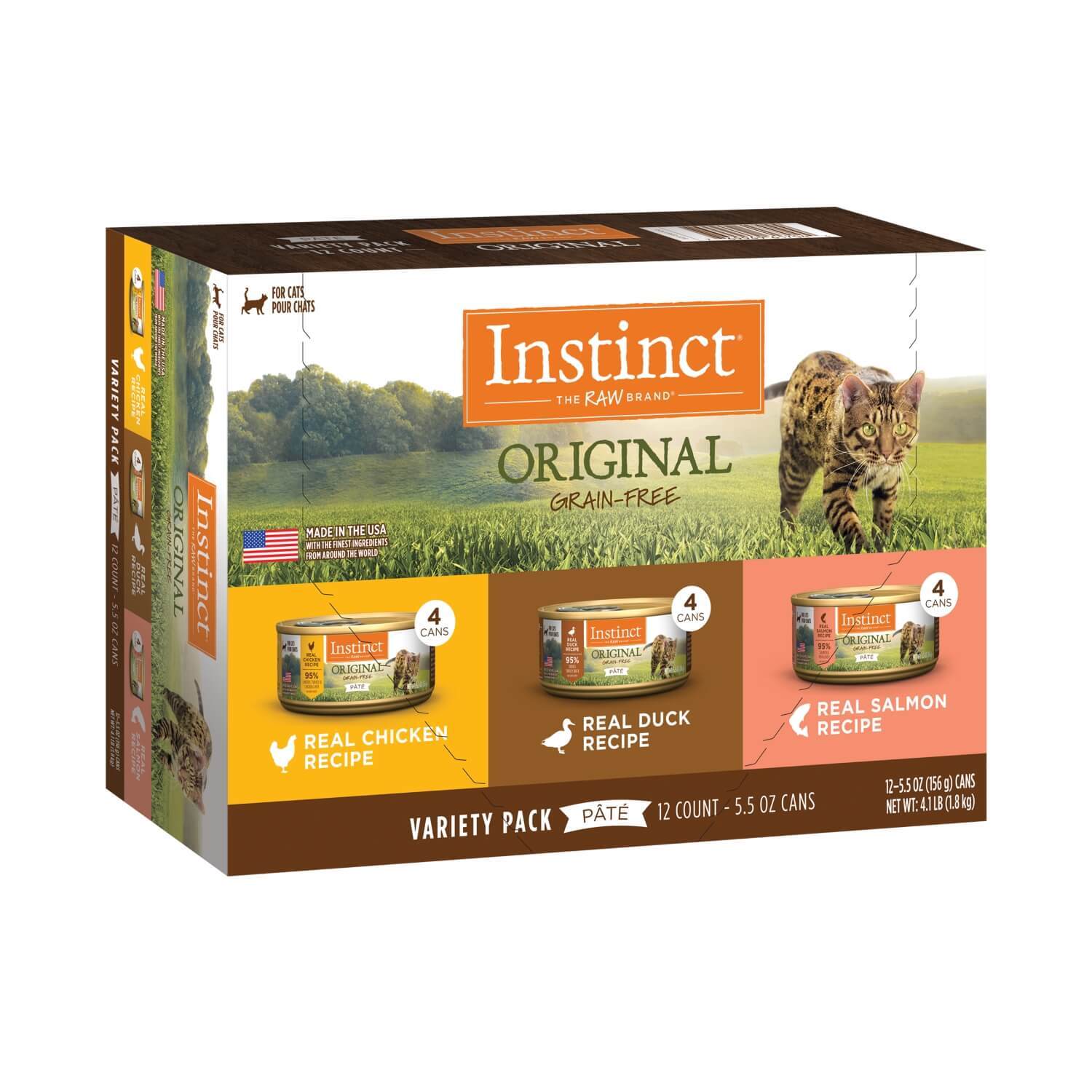 Instinct Original Wet Cat Food Variety Pack , 5.5 Oz- Pack Of 12