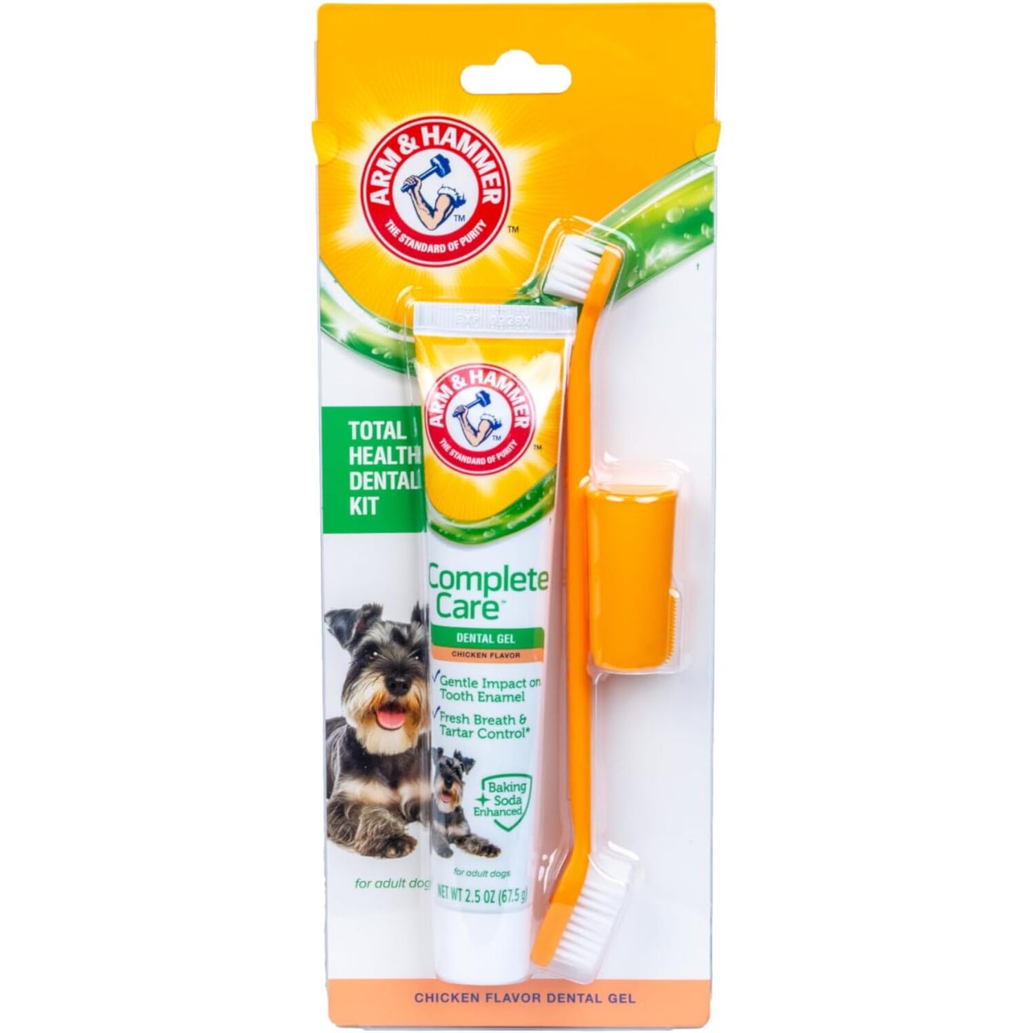 Arm & Hammer Complete Care Gel Dental Kit For Dogs, Chicken Flavor