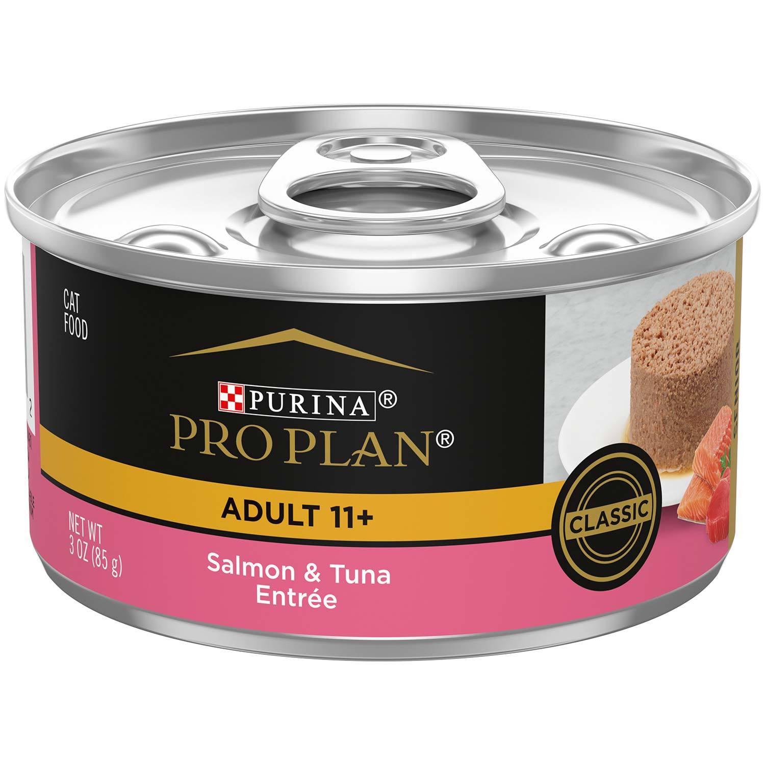 Purina Pro Plan Pate High Protein Senior Wet Cat Food, Salmon & Tuna Entree
