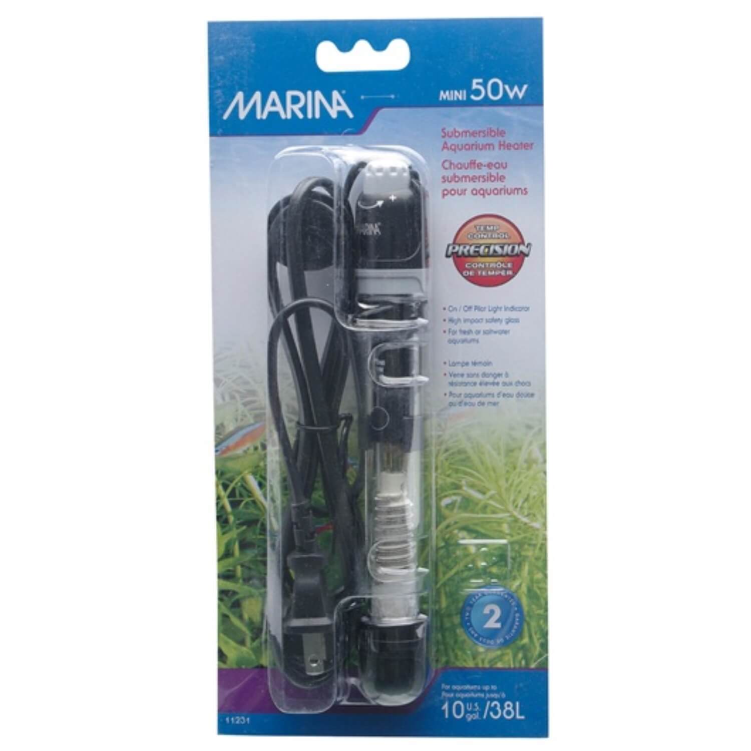 Marina Submersible Aquarium Heater 6-In 50-Watts