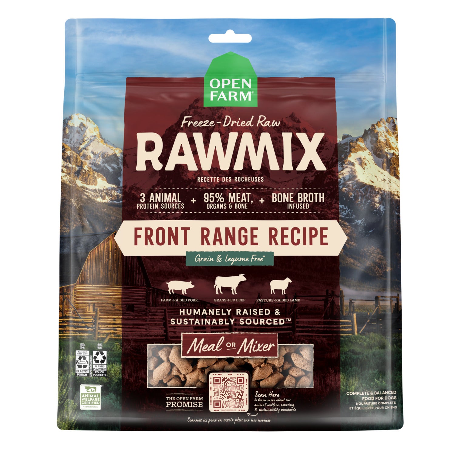 Open Farm Rawmix Front Range Freeze-Dried Raw Dog Food & Dog Food Topper, 13.5Oz