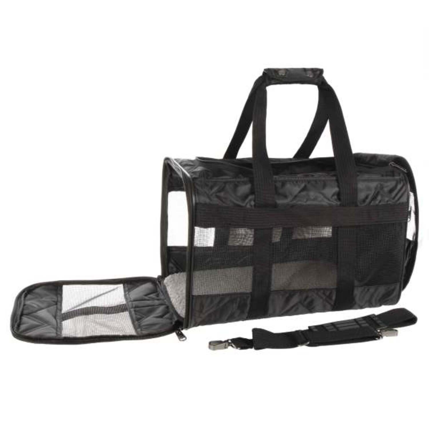 Sherpa Deluxe Airline Approved Soft Sided Dog & Cat Carrier - Black