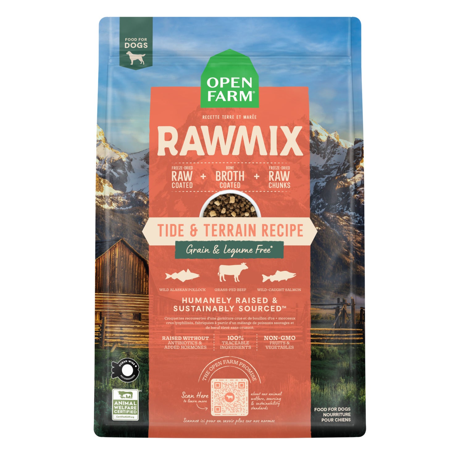 Open Farm Rawmix Tide & Terrain Grain Free Dry Dog Food With Freeze-Dried Raw Morsels, 20-Lb Bag
