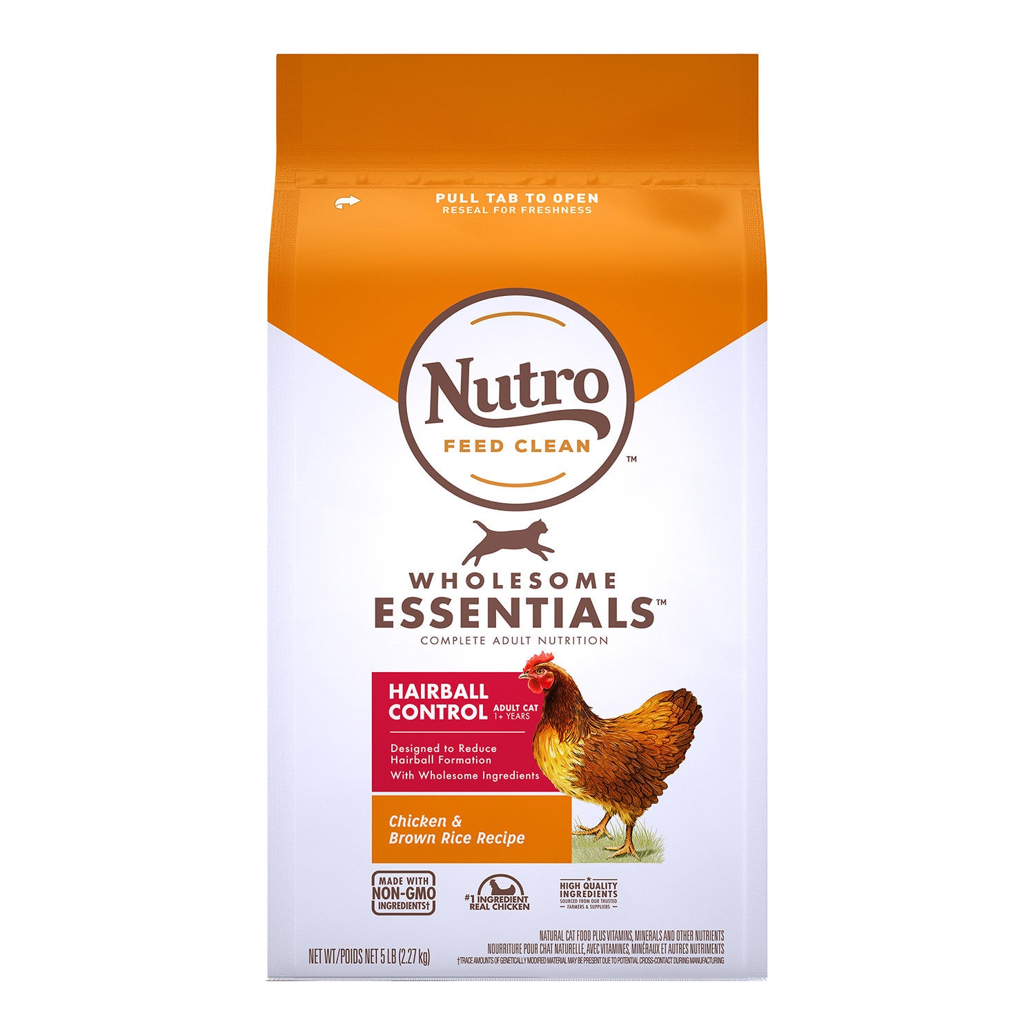 Nutro Wholesome Essentials Hairball Control Adult Chicken & Whole Brown Rice Recipe Cat Food
