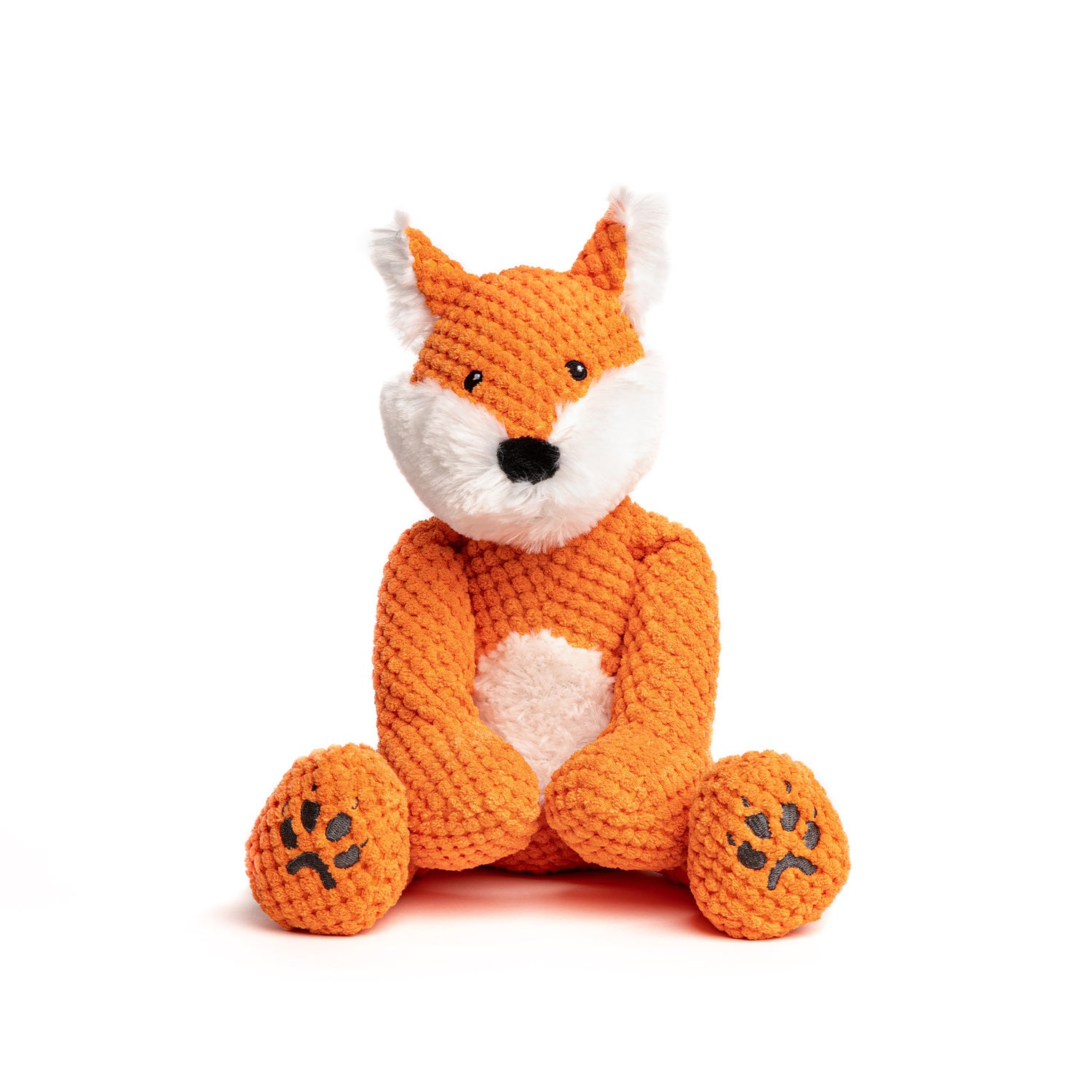Fabdog Floppy Fox Plush Squeaky Dog Toy, 10