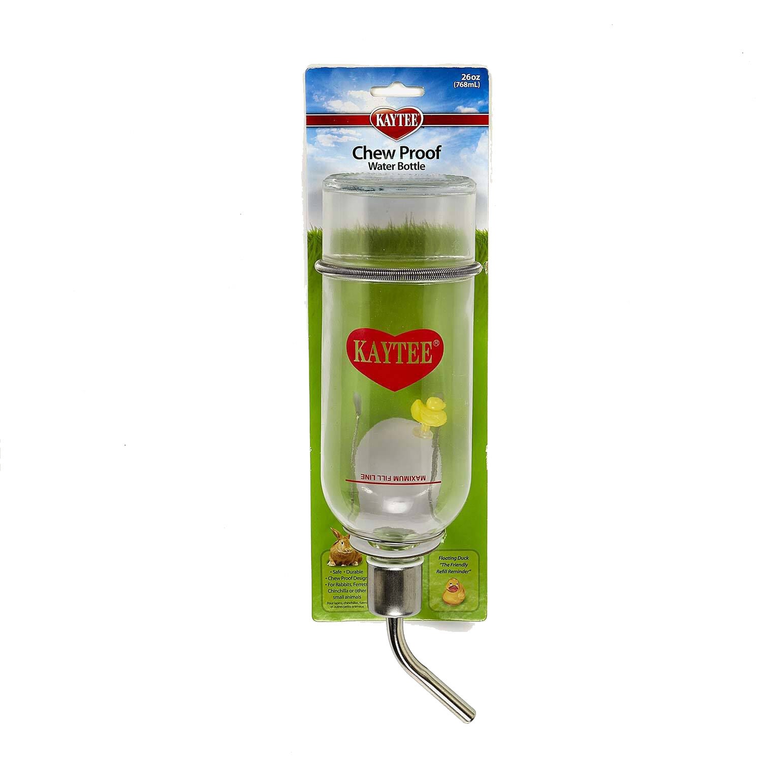 Kaytee Chew-Proof Water Bottle 6/6Mpk 26Oz For Small Animals