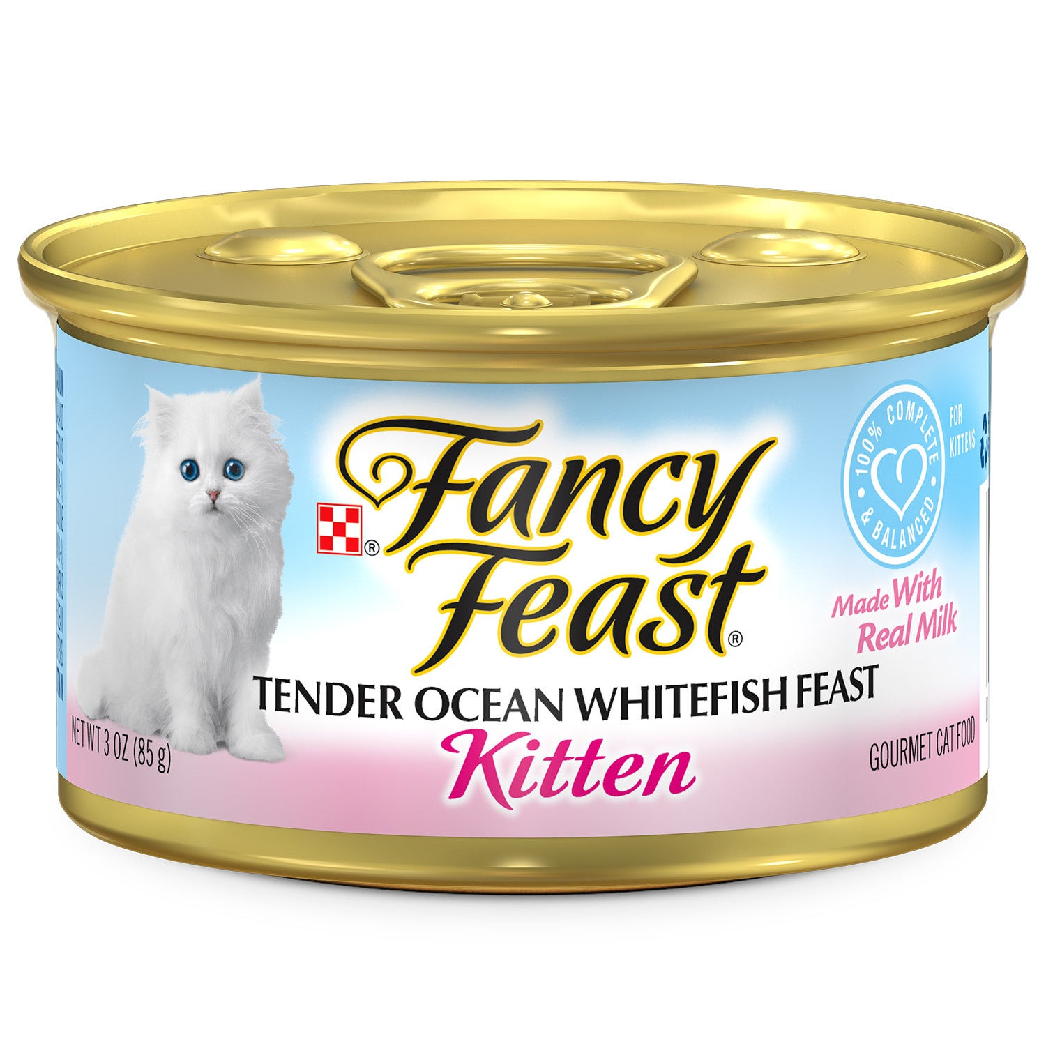 Fancy Feast Tender Ocean Whitefish Feast Kitten Cat Food