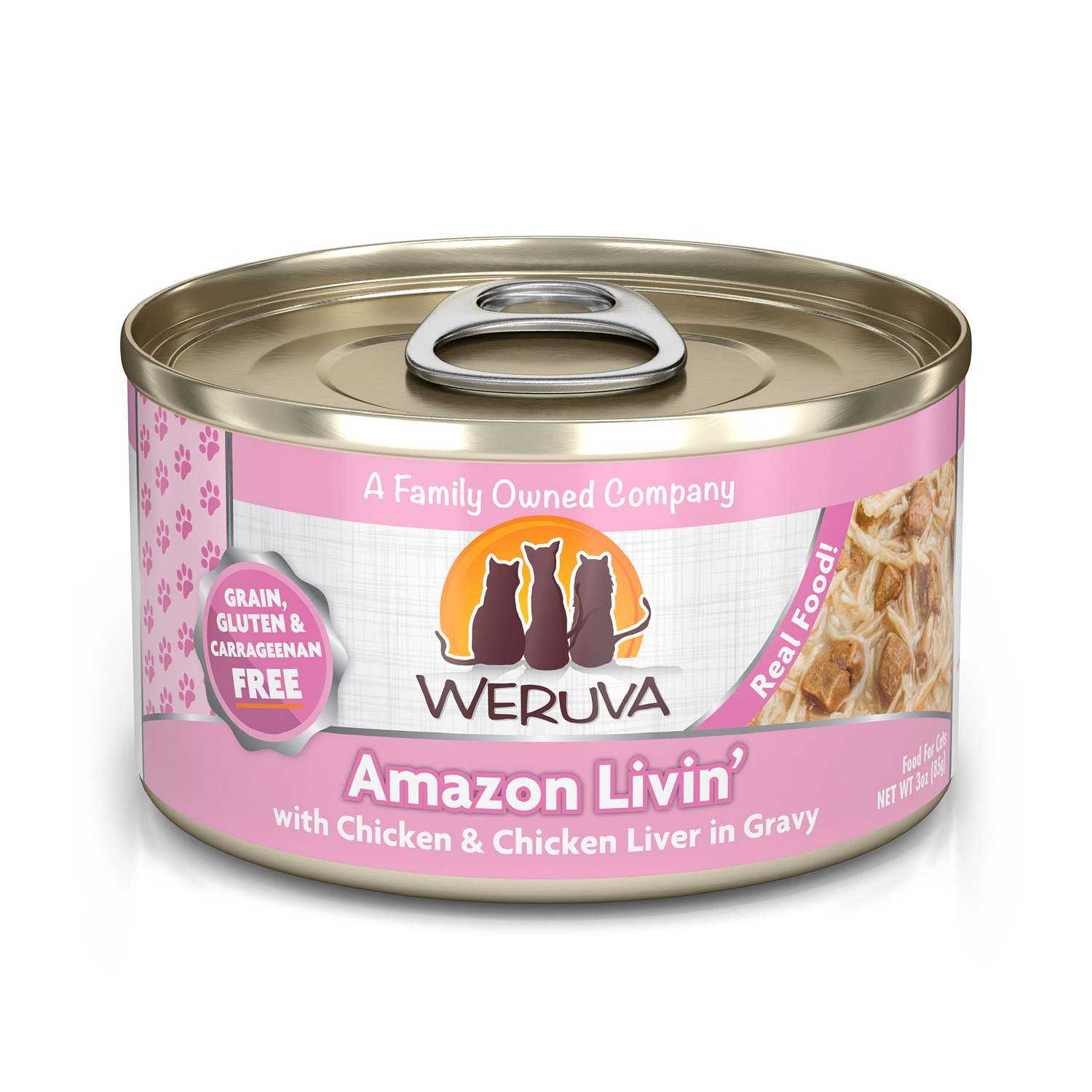 Weruva Classic Amazon Livin' With Chicken Breast & Chicken Liver In Gravy Wet Cat Food, 3-Oz Can