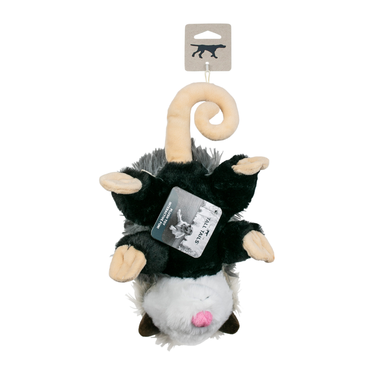 Tall Tails Possum Rope Body Squeaker Plush Dog Toy, 12-Inch