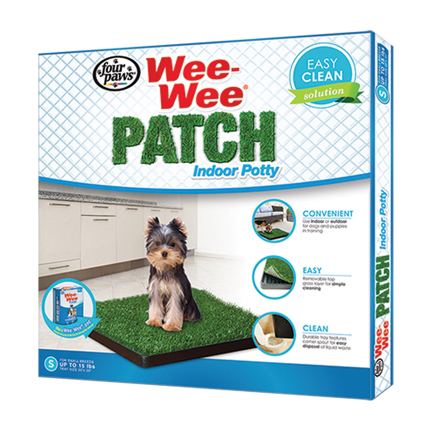 Four Paws Wee-Wee Dog Grass Patch Tray Indoor Potty Spot, Small, 20