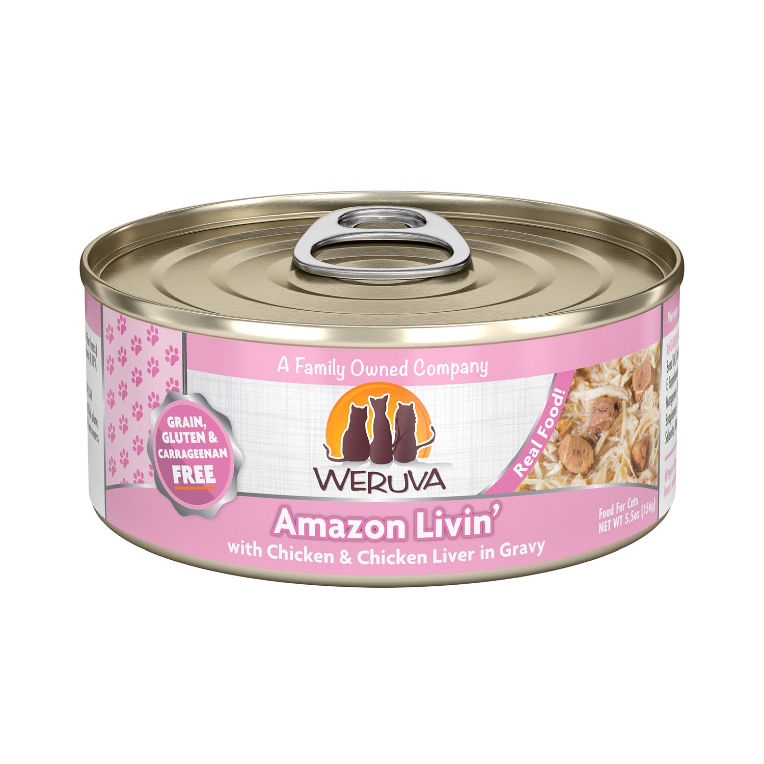 Weruva Classic Cat Amazon Livin' Wet Cat Food, 5.5-Oz Can Pack Of 24