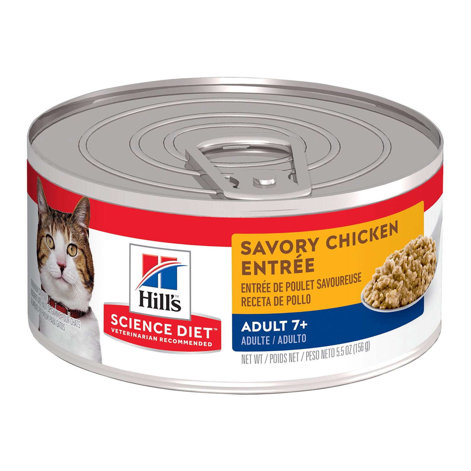Hill's Science Diet Senior 7+ Wet Cat Food, Savory Chicken Entrée