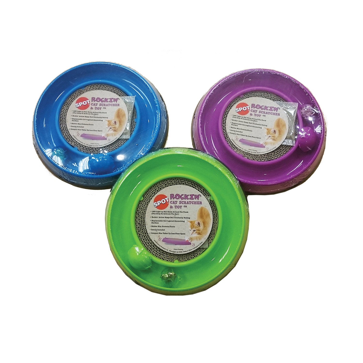 Spot Rockin' Scratcher 10" Cat Toy, Assorted