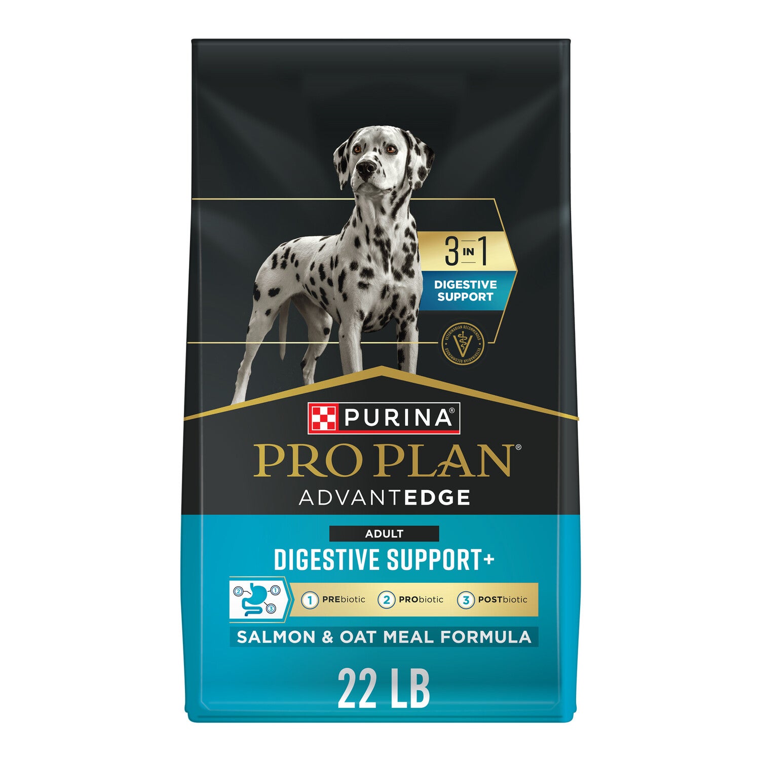 Purina Pro Plan Advantedge Digestive Support Plus Salmon And Oat Meal Formula Adult Dry Dog Food - 22-Lb. Bag