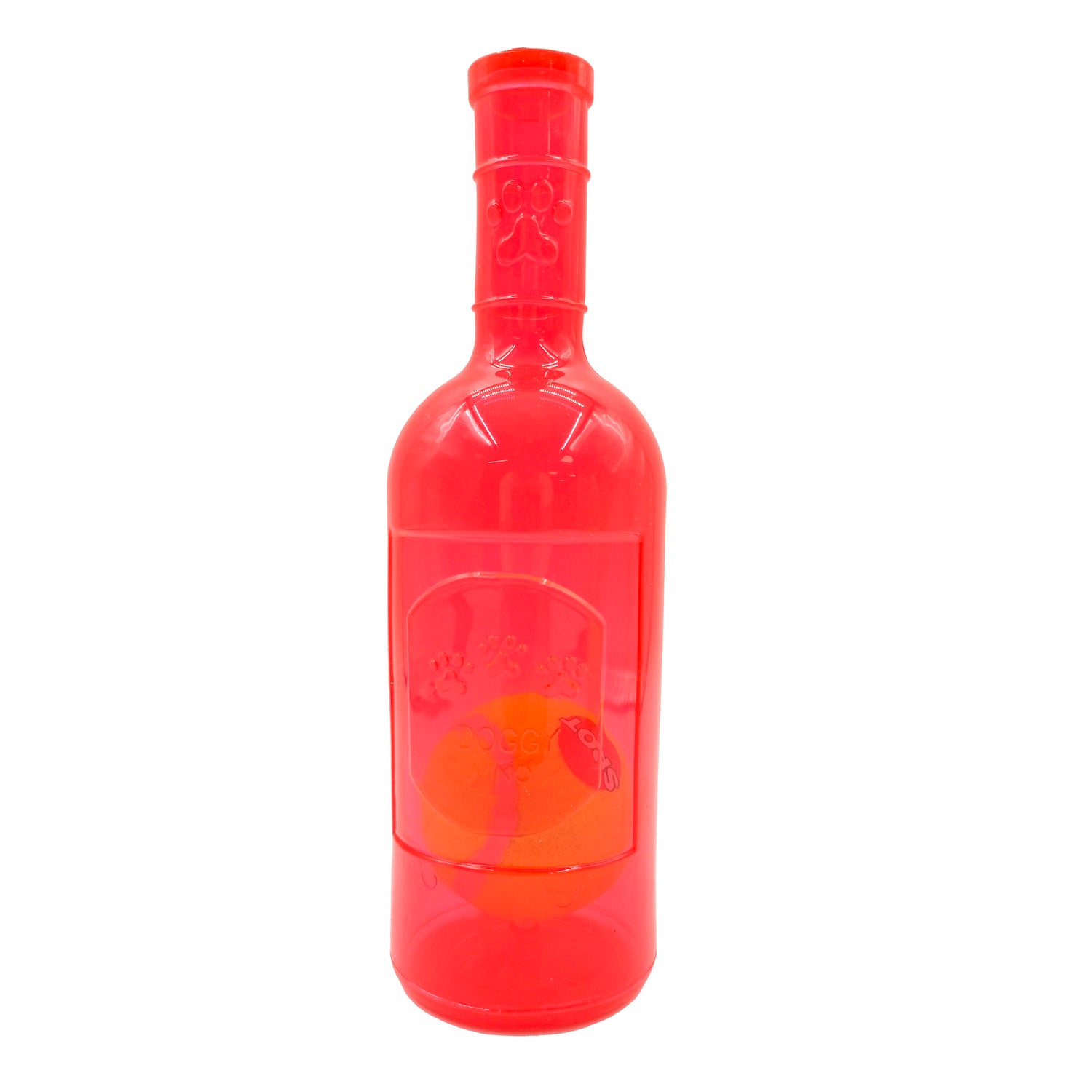 Spot Ball In A Vino Bottle Tough Squeaky Dog Toy, Assorted Colors