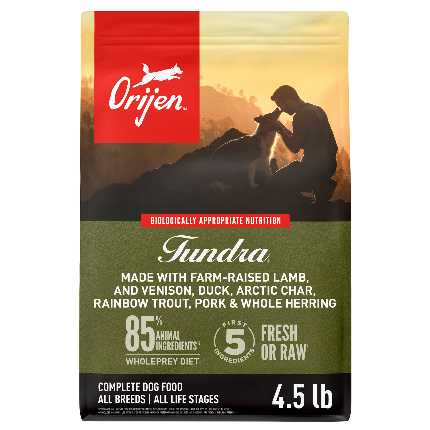 Orijen Tundra Recipe Grain-Free Dry Dog Food, 4.5-Lb Bag