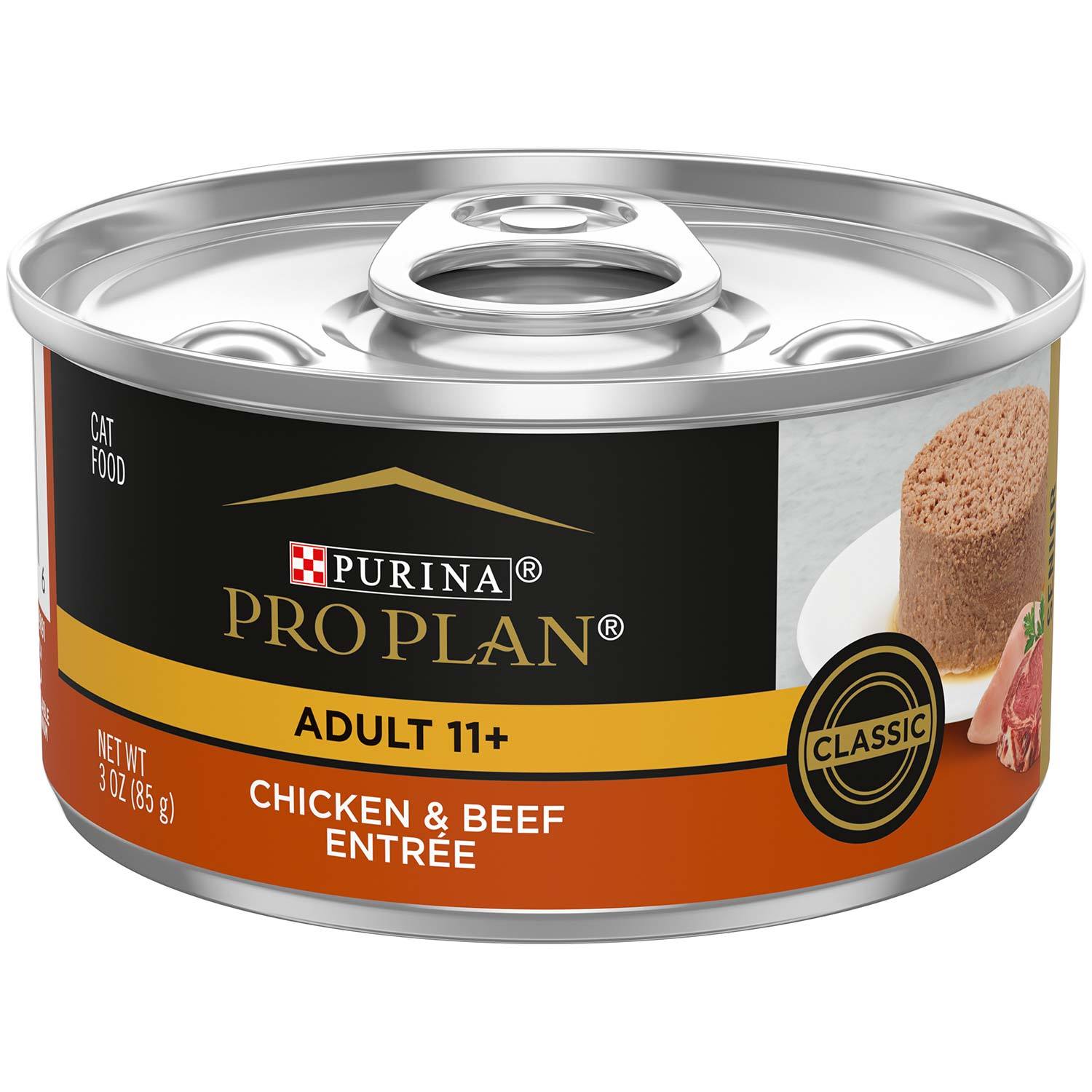 Purina Pro Plan Focus Adult 11+ Classic Chicken & Beef Entree Cat Food