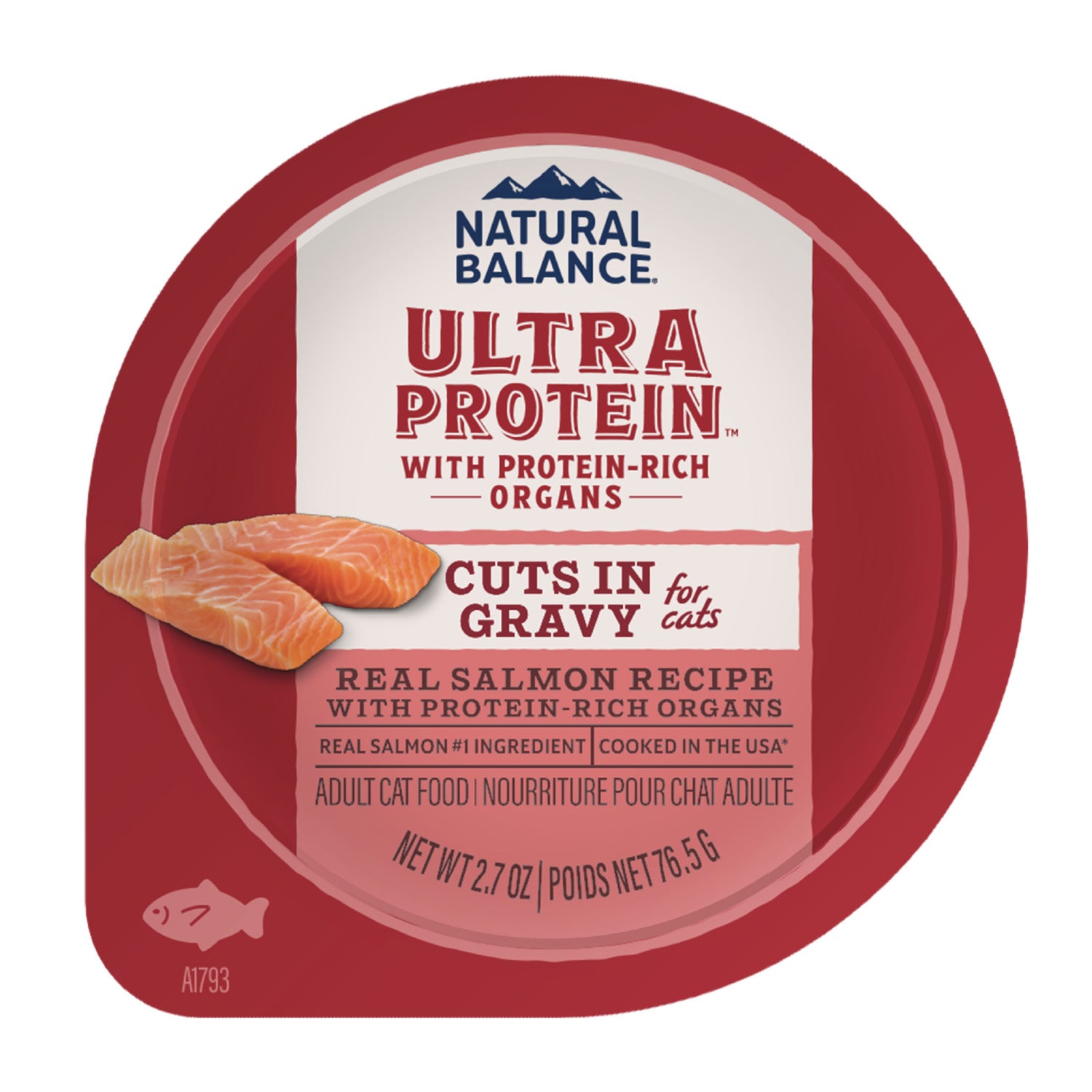 Natural Balance Ultra Protein Wet Cat Food, Real Salmon Recipe With Protein-Rich Organs Cuts In Gravy, 2.7-Oz Pack Of 10