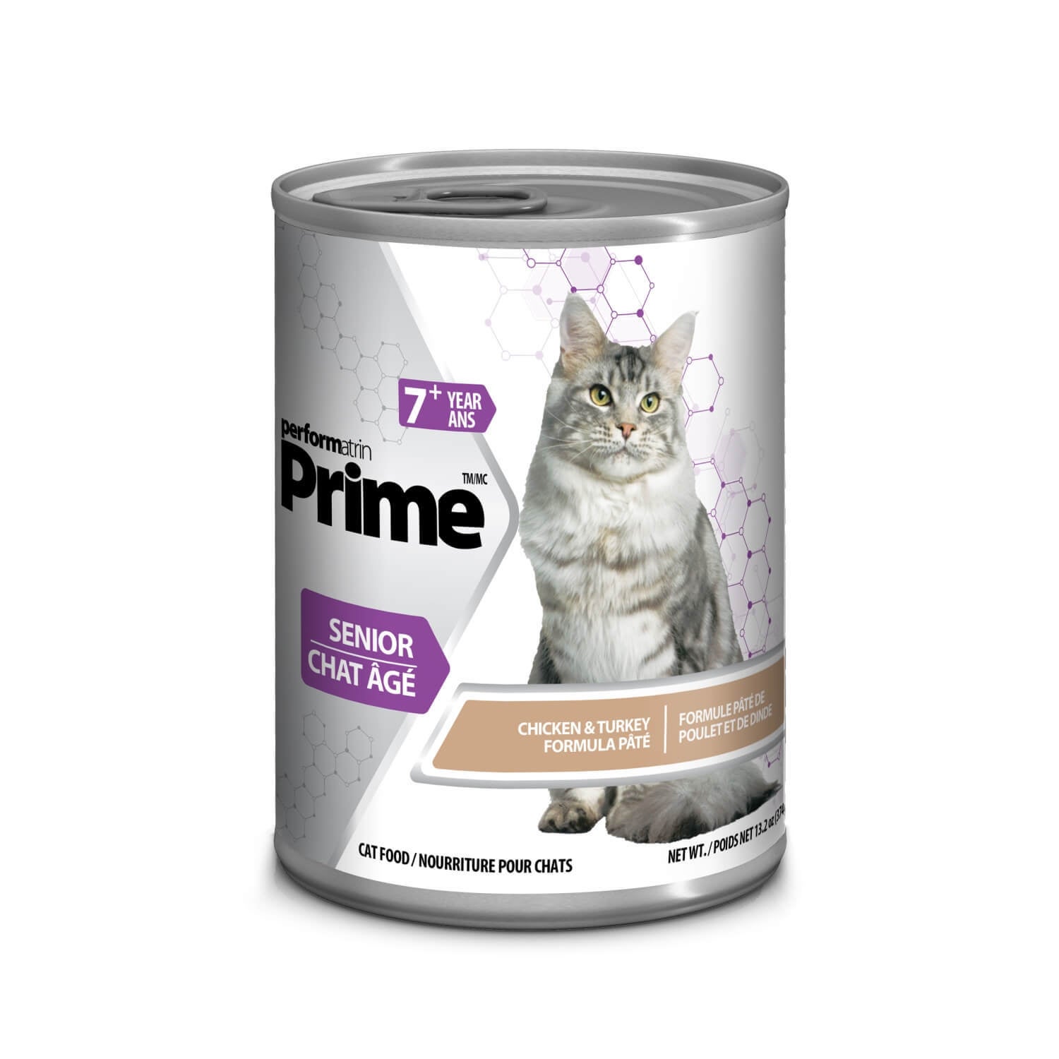 Performatrin Prime Chicken & Turkey Formula Pate Senior Wet Cat Food, 13.2-Oz Can Pack Of 12