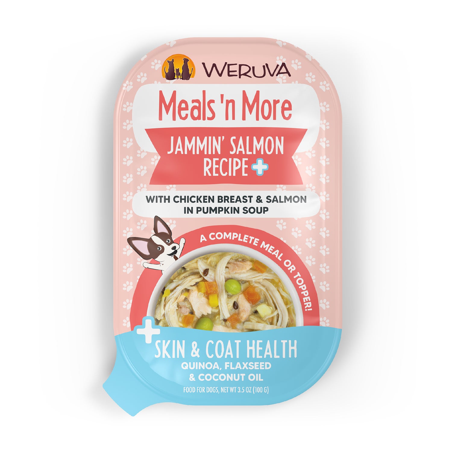Weruva Meals 'N More Jammin' Salmon Recipe Plus Wet Dog Food, 3.5-Oz.