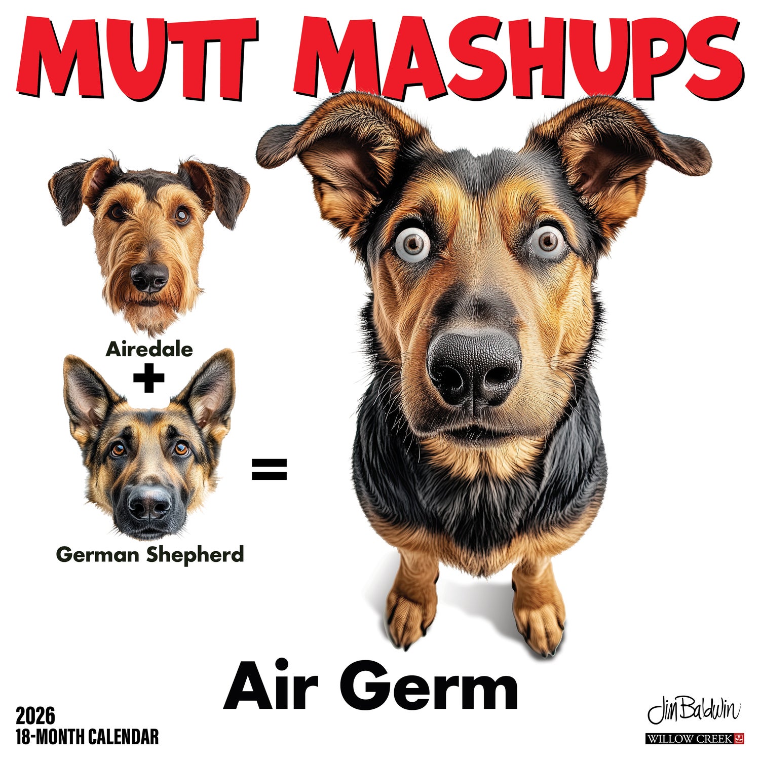 Willow Creek Press 2026 Mutt Mashups Wall Calendar