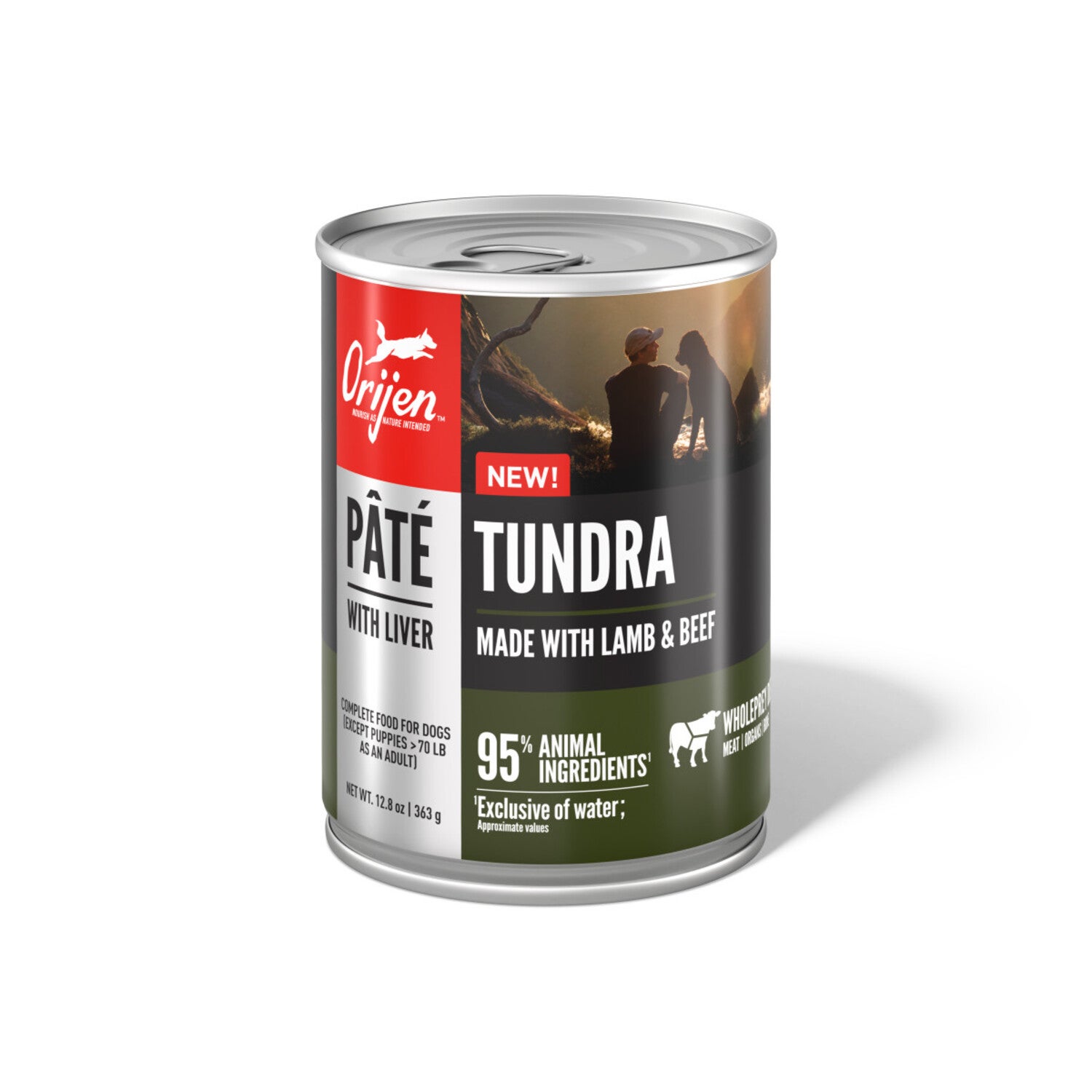 Orijen Pate Wet Dog Food, Tundra Recipe With Liver, 12.8-Oz