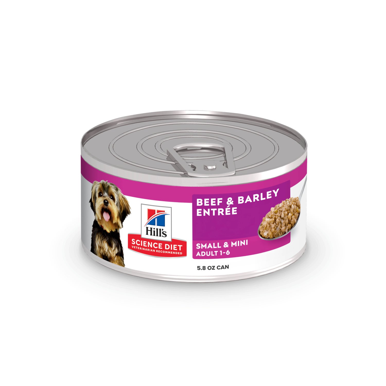 Hill's Science Diet Adult Small & Mini Beef & Barley Entrée Wet Dog Food, 5.8-Oz.