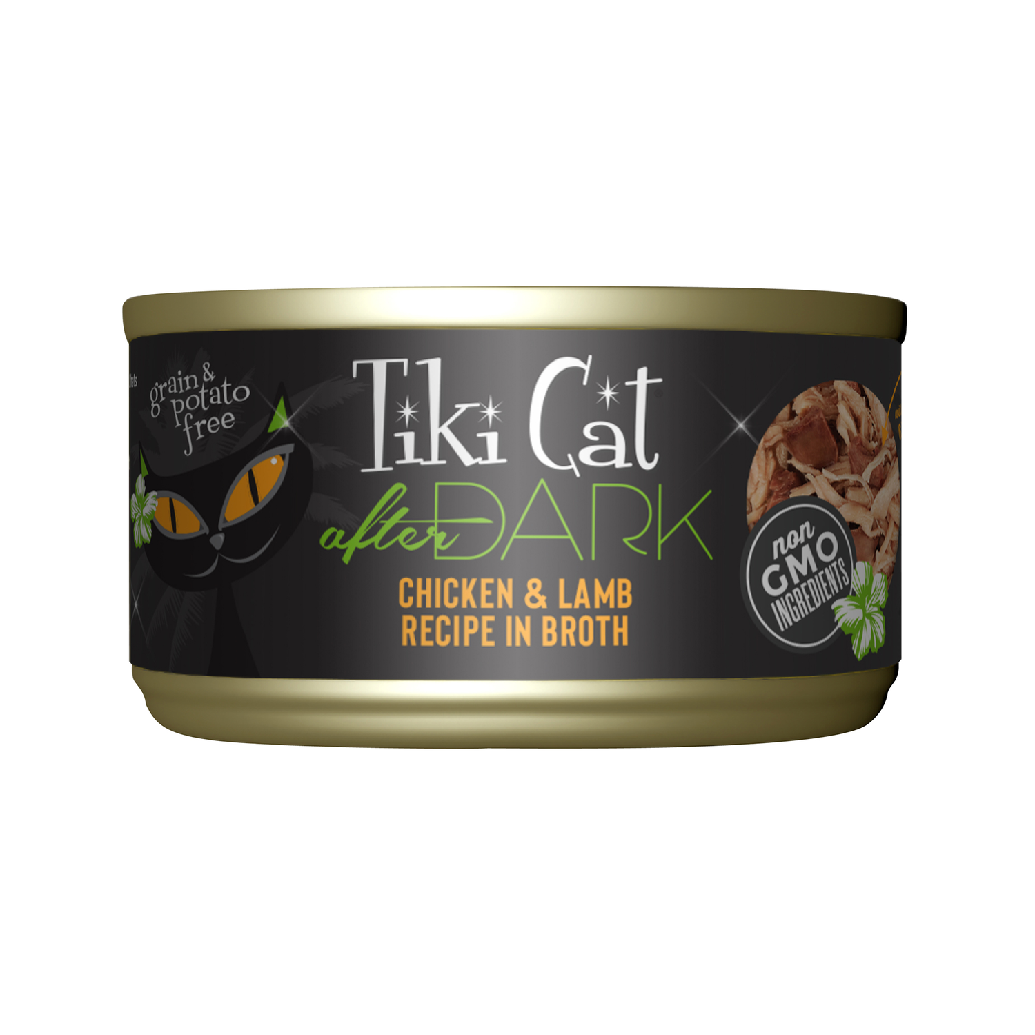 Tiki Cat After Dark Whole Foods Wet Cat Food, Chicken & Lamb, 2.8-Oz Can 12-Count