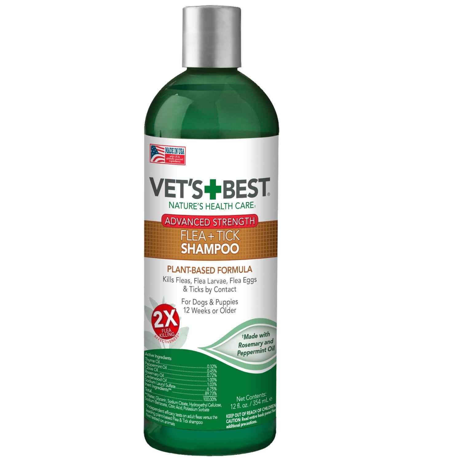 Vet's Best Advanced Strength Flea And Tick Dog Shampoo For Dogs & Puppies