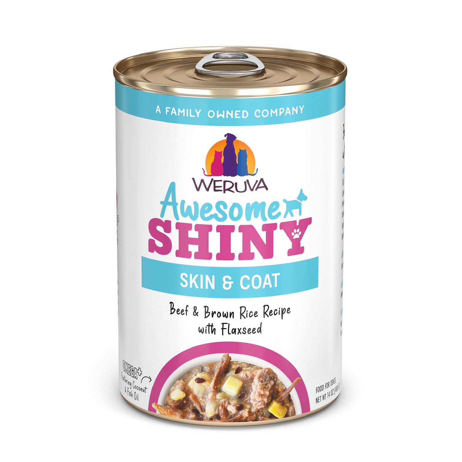Weruva Awesome Shiny Beef And Brown Rice Recipe With Flaxseed Wet Dog Food, 6-Oz