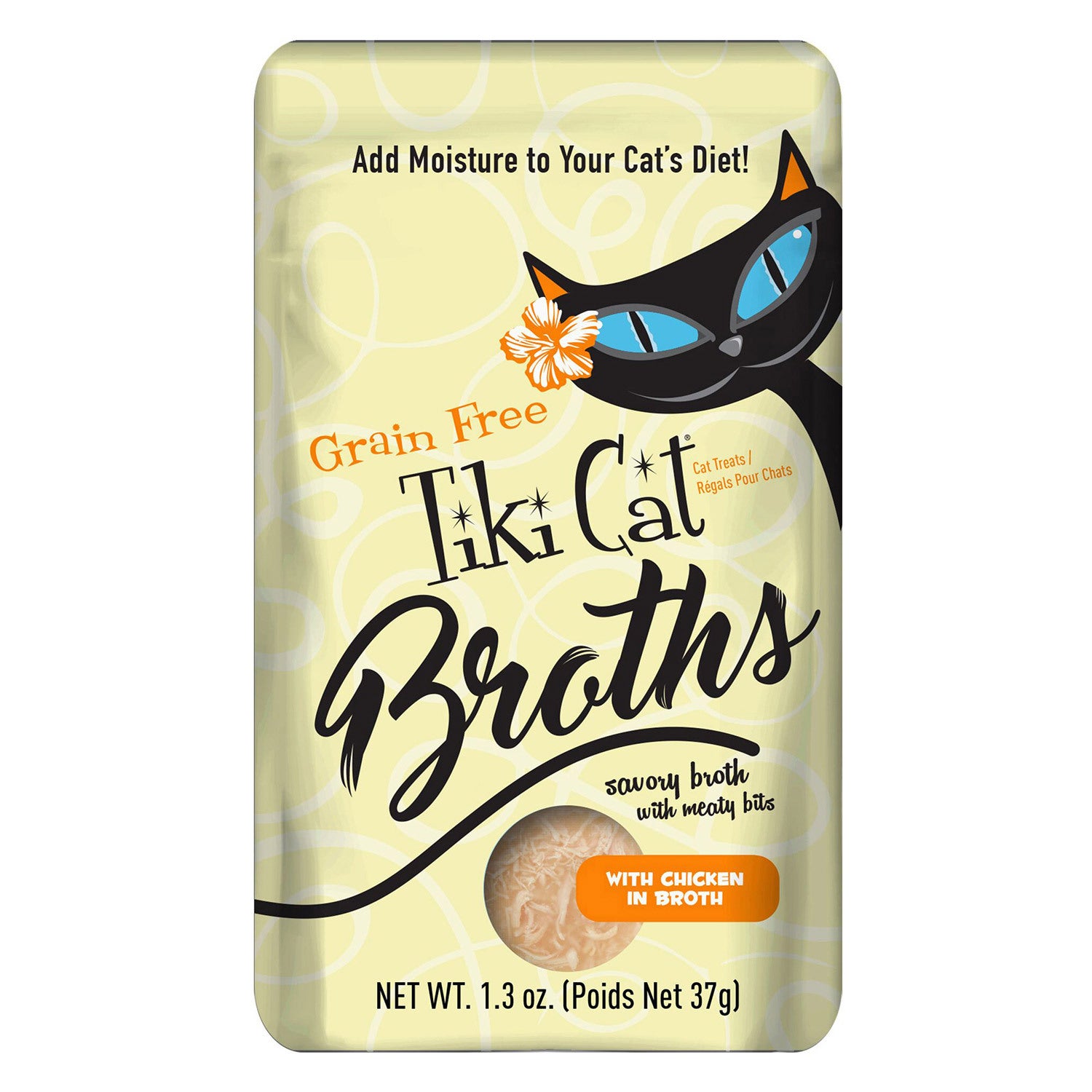 Tiki Cat Broths With Grain Free Chicken In Broth Wet Cat Food, 1.3Oz