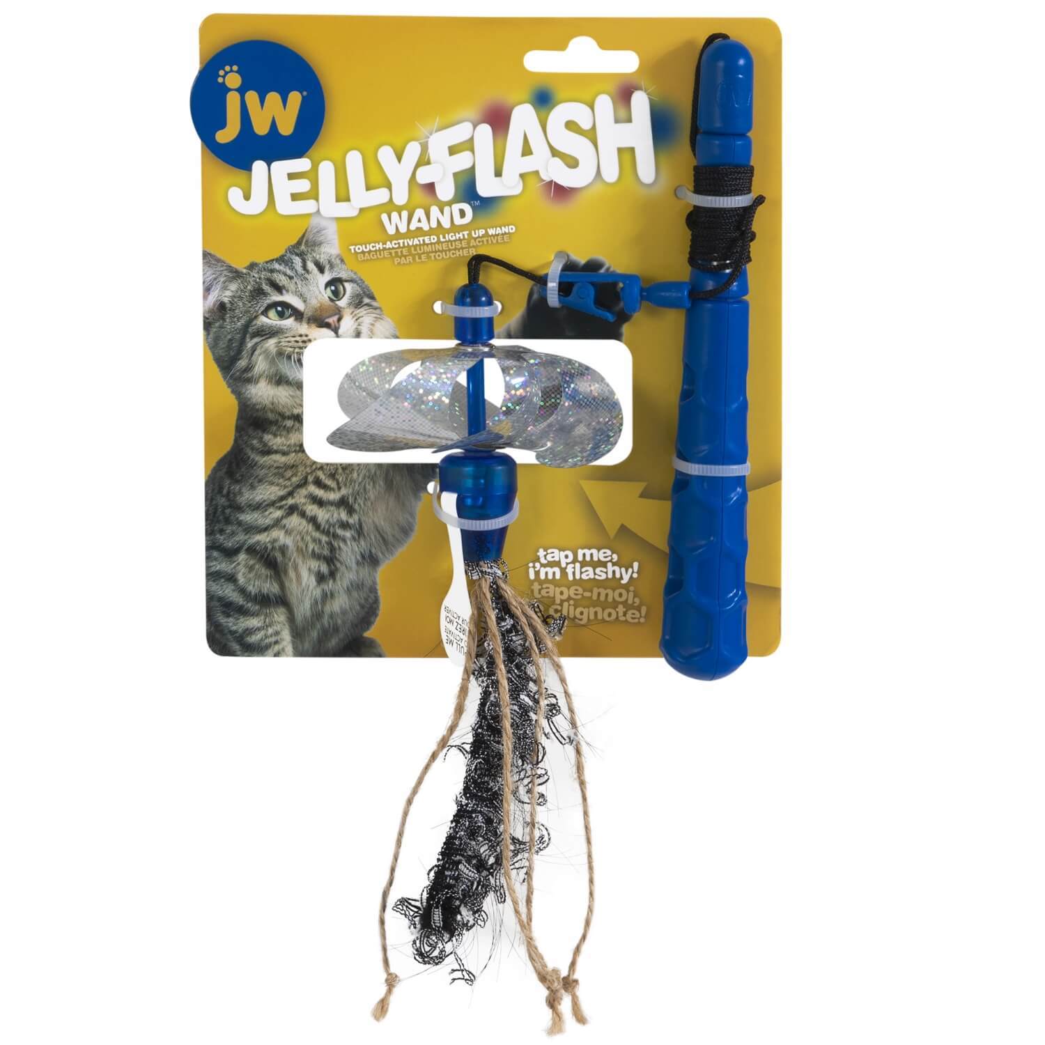 Jw Jelly Flash Wand Touch Activated Light Up Cat Toy