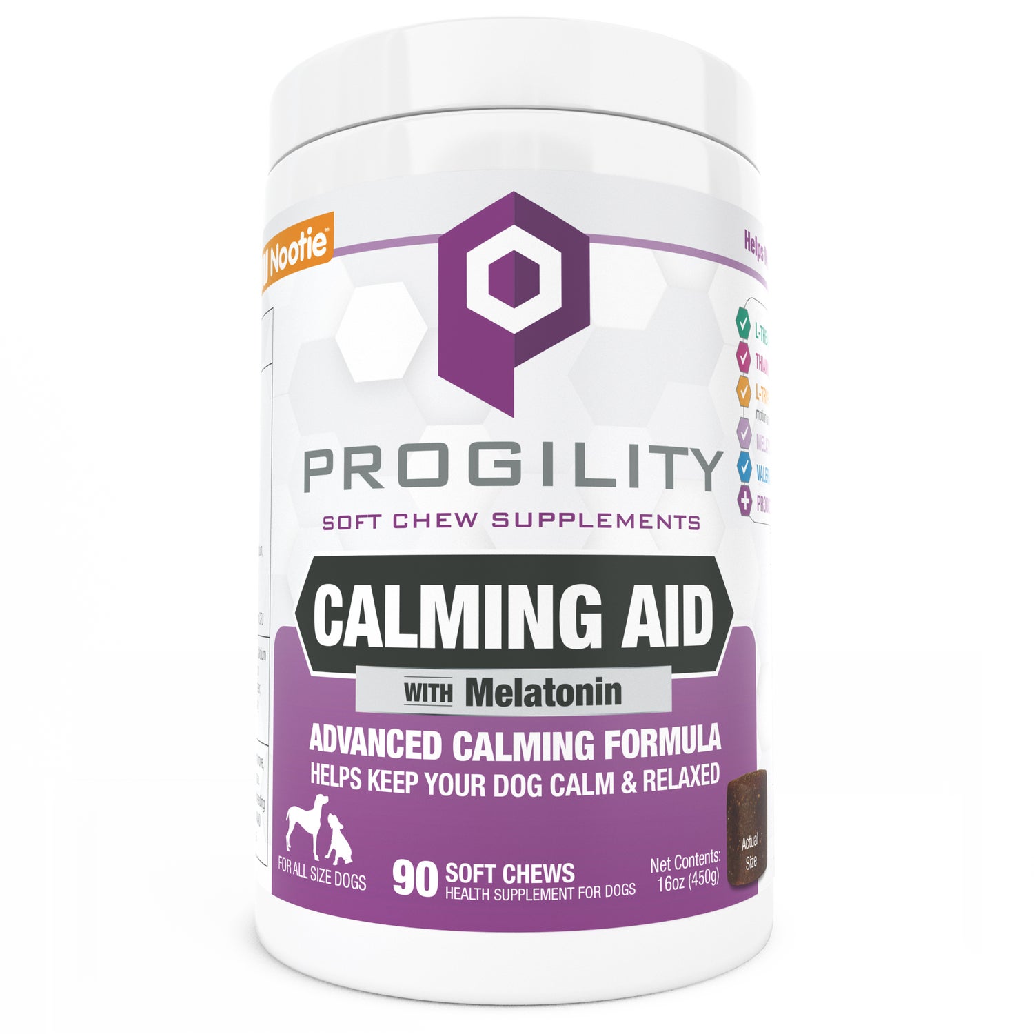 Progility Daily Calming Aid Soft Chews Dog Supplement, 90Ct