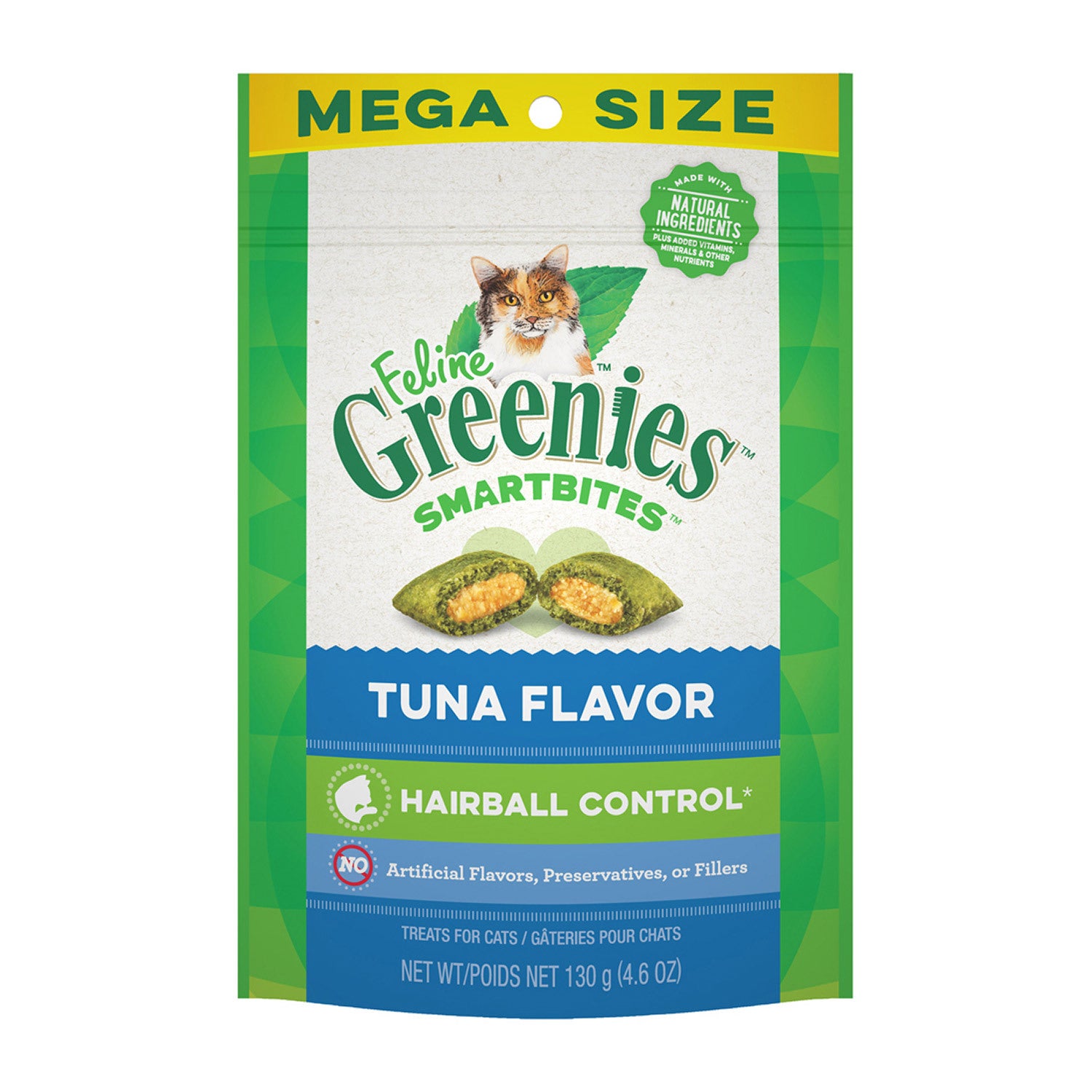 Greenies Smartbites Hairball Control Treats Tuna Flavor Dental Treat