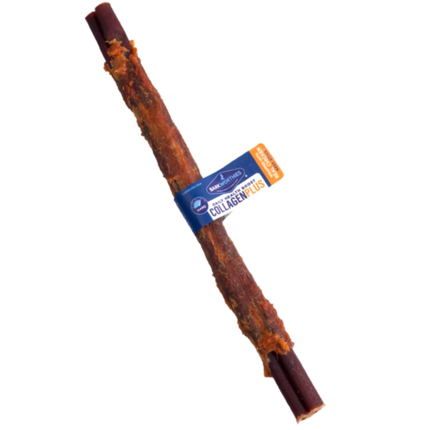 Barkworthies Collagen Stick Wrapped With Chicken Dog Treat, 12-In