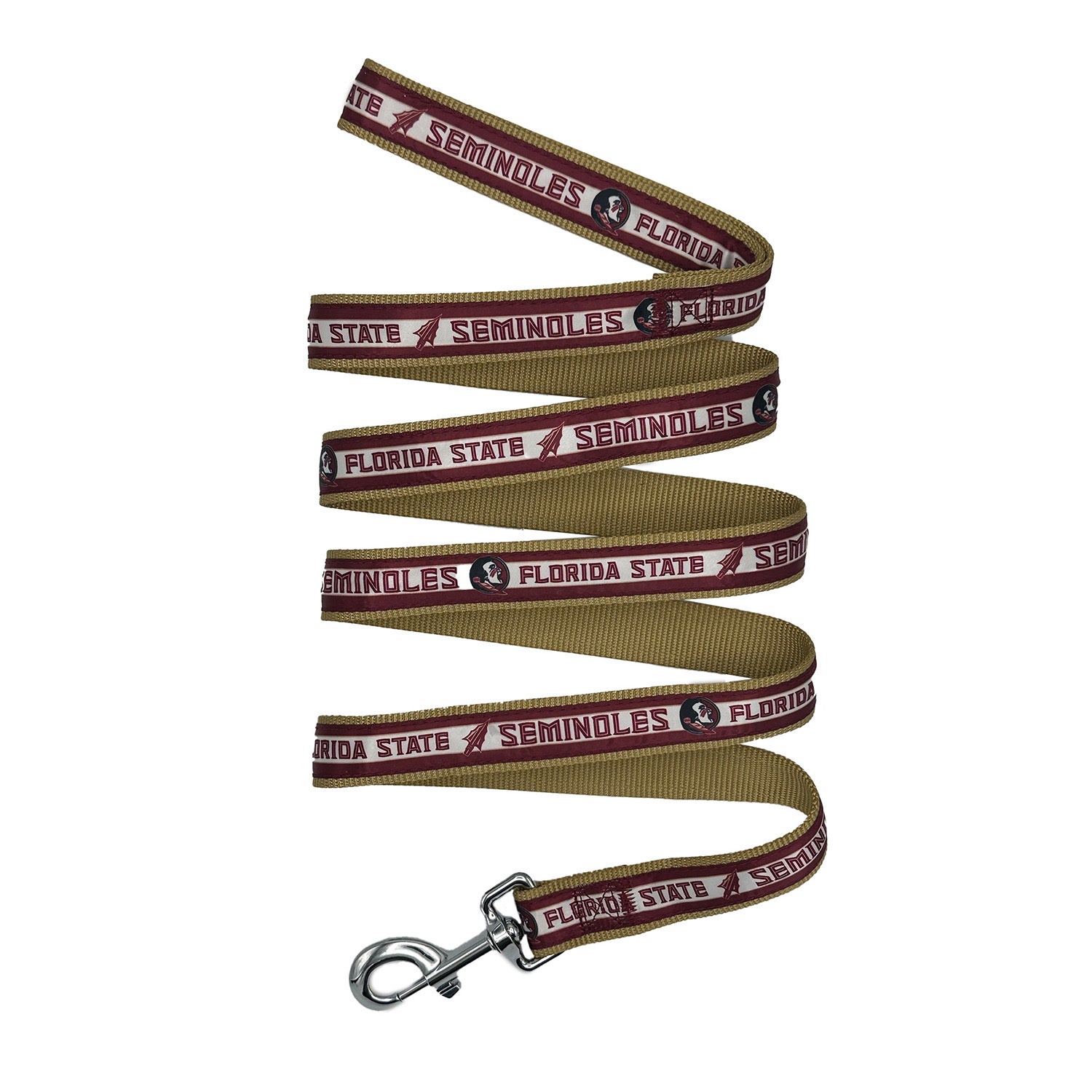 Pets First Ncaa Licensed Florida State University Seminoles Satin Dog Leash, Maroon, Large