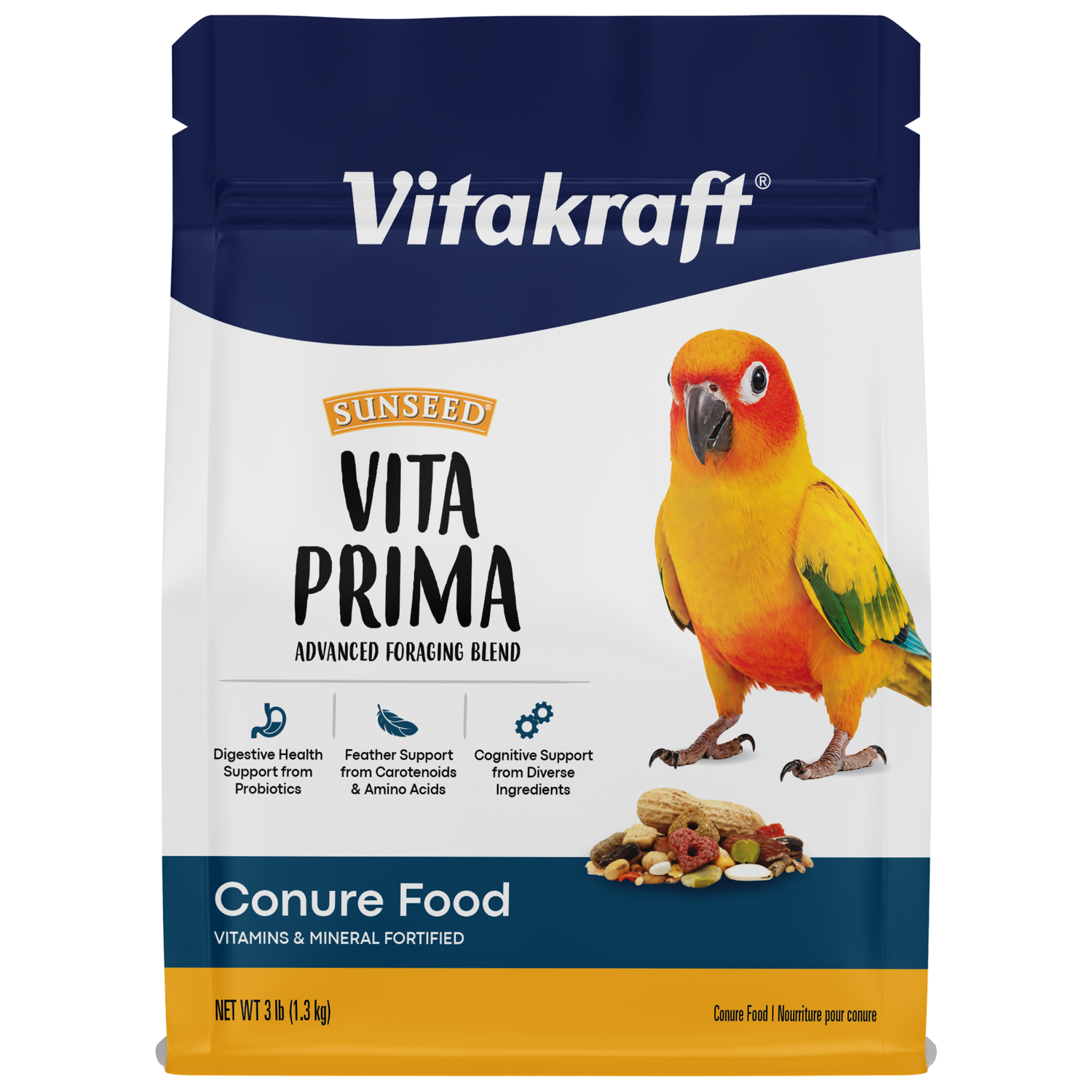 Sun Seed Vita Prima Conure Food, 3-Lb Bag