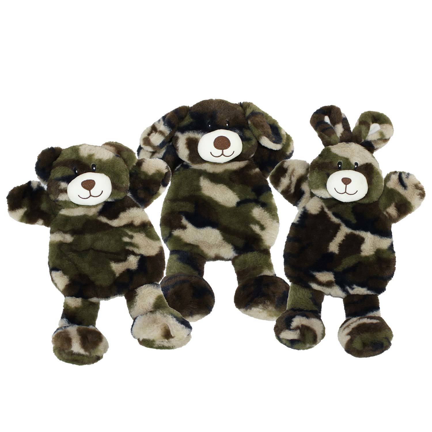 Multipet Berman Buddies Camo Squeaky Dog Toy, Assorted Colors