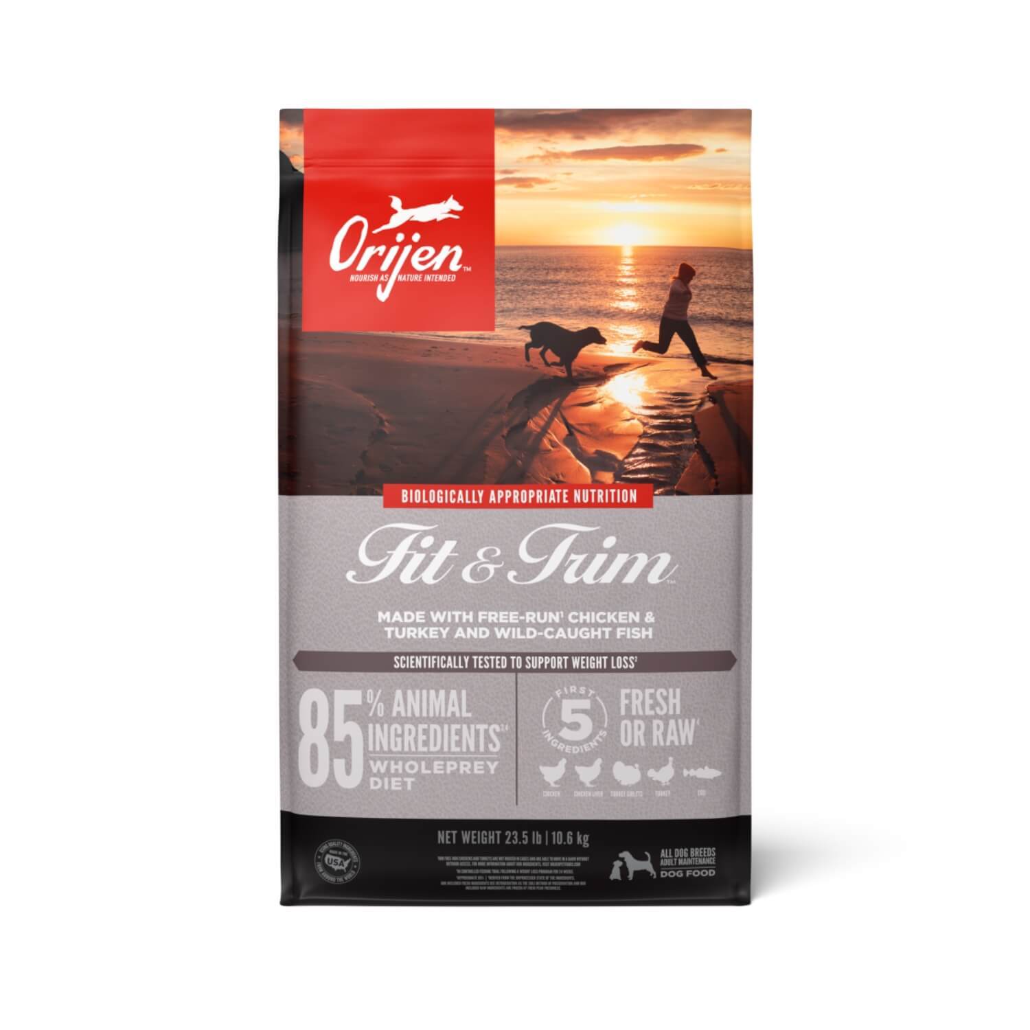 Orijen Fit & Trim Grain-Free High-Protein Dry Dog Food, 23.5-Lb