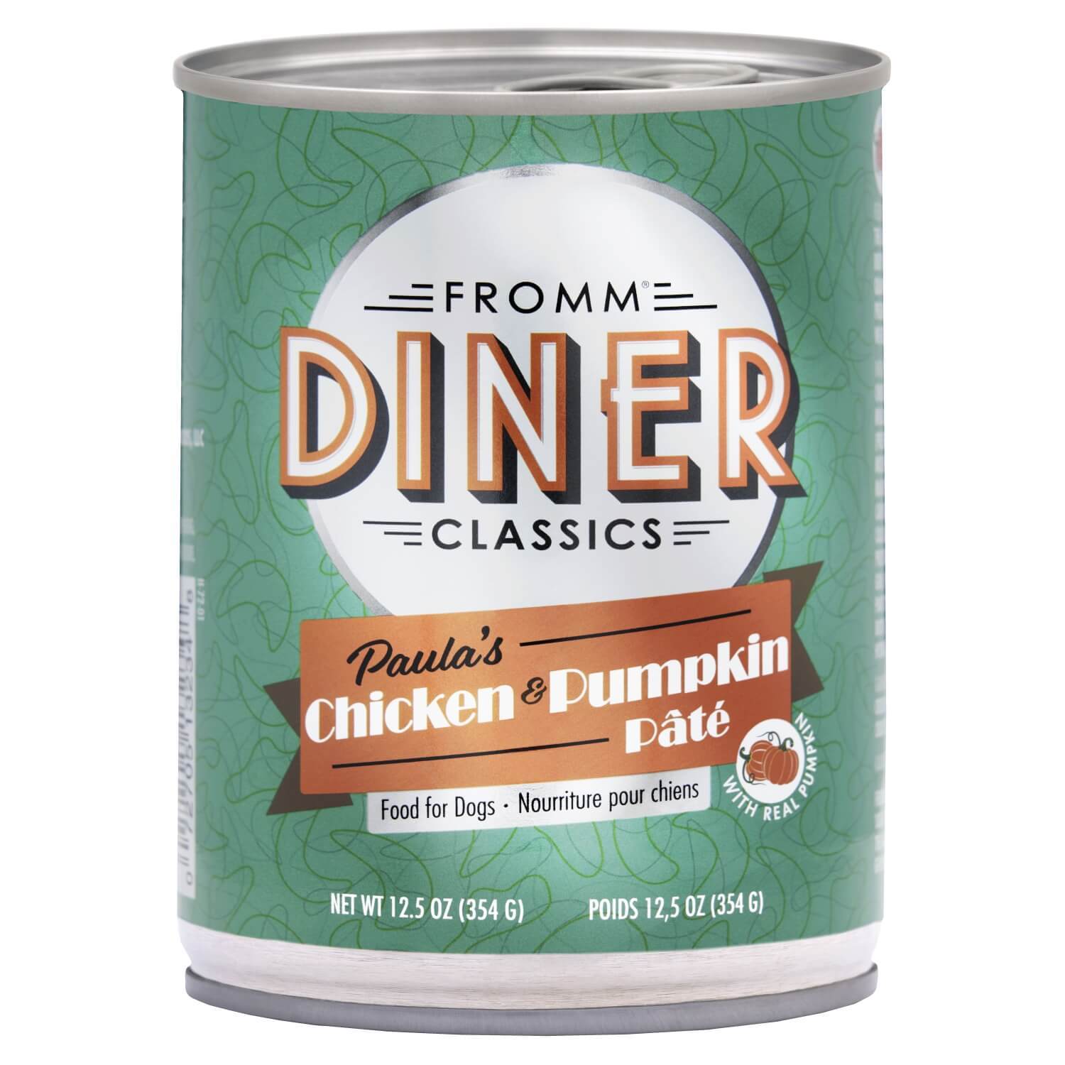 Fromm Diner Classics Paula's Chicken & Pumpkin Pâté Food For Dogs 12.5 Oz