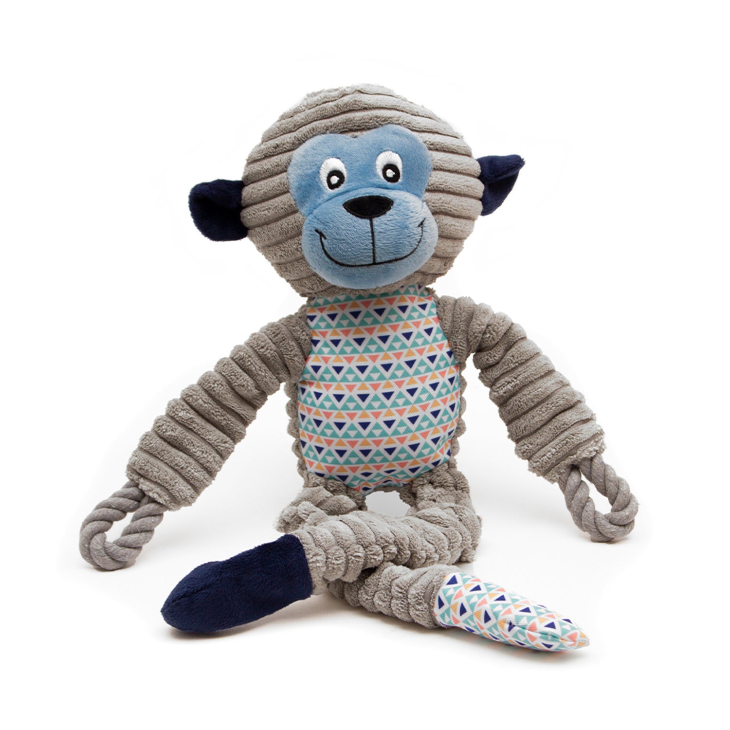 Great & Small Cuddle Me Knot Plush & Squeaky Monkey Dog Toy
