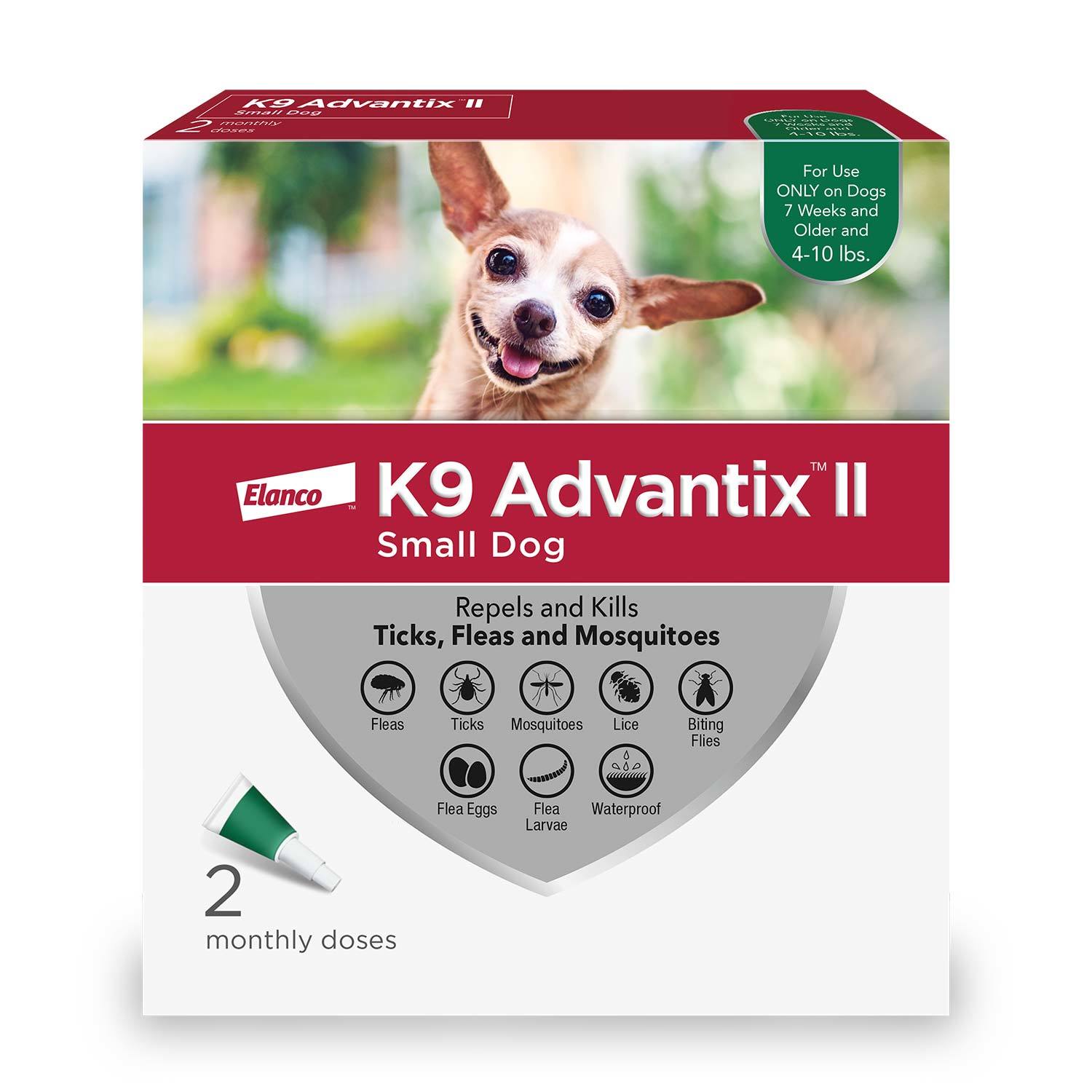 Elanco K9 Advantix Ii Topical Flea, Tick & Mosquito Treatment & Prevention For Small Dogs (4-10-Lbs), 2-Months Of Protection