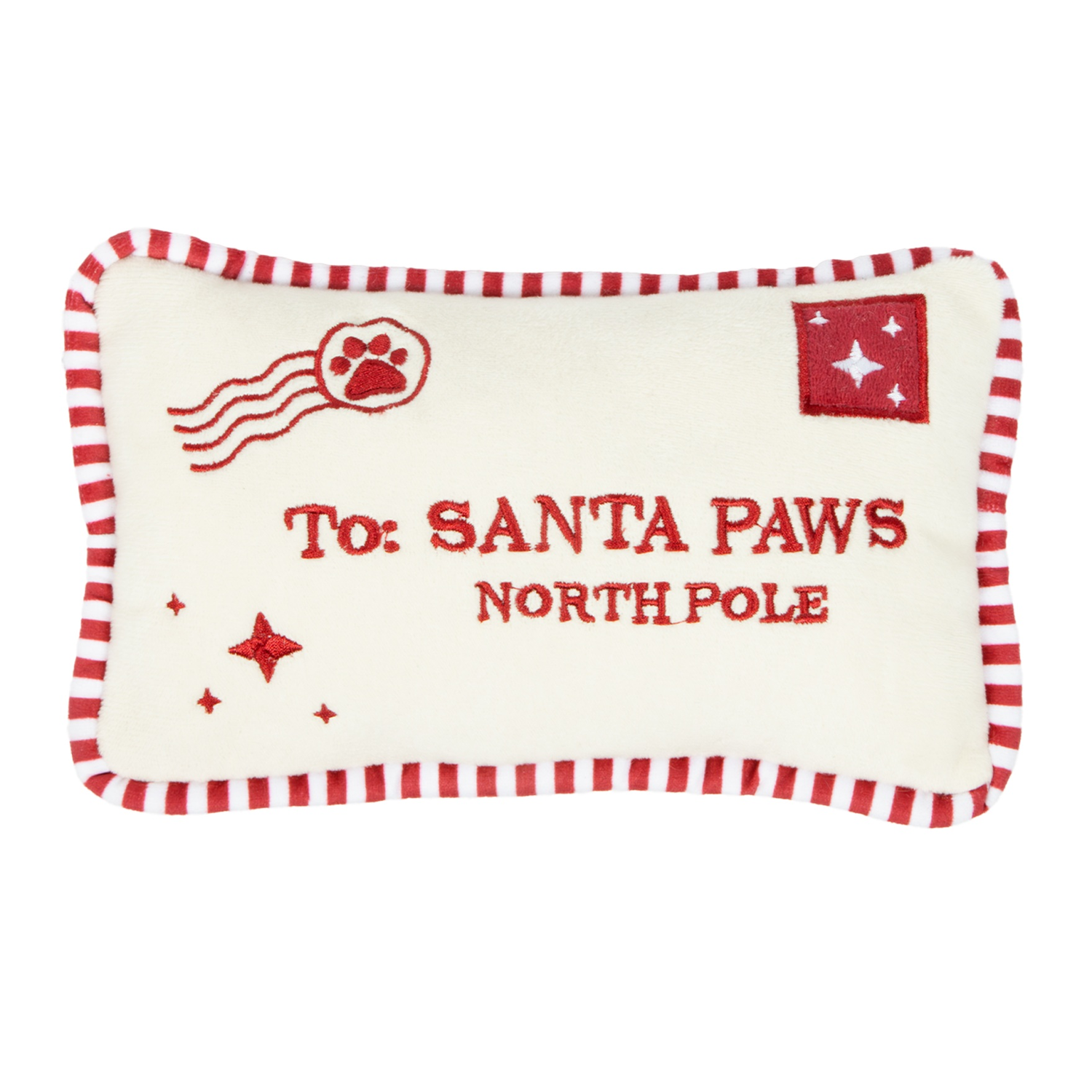 Aristopet White Letter To Santa Paws Plush Dog Toy