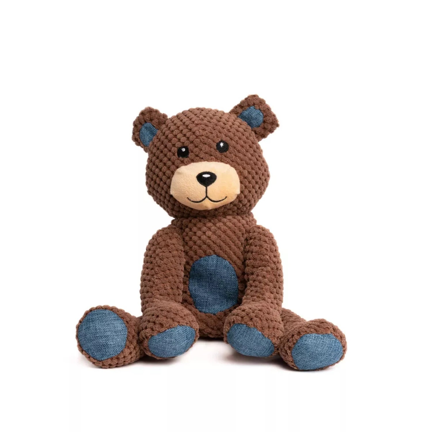 Fabdog Floppy Honey Bear Plush Squeaky Dog Toy, 12