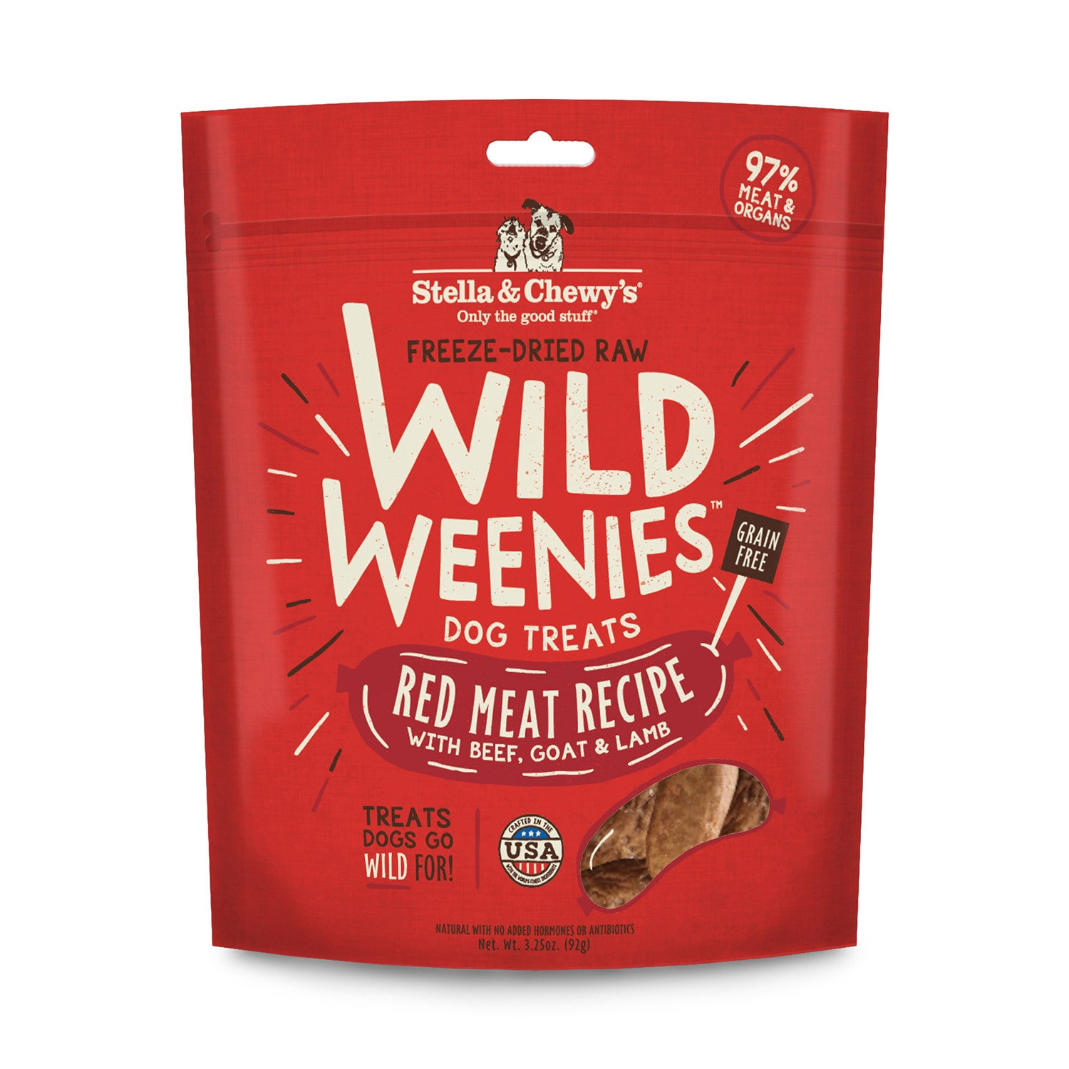 Stella & Chewy's Wild Weenies Freeze Dried Raw Red Meat Recipe Dog Treats
