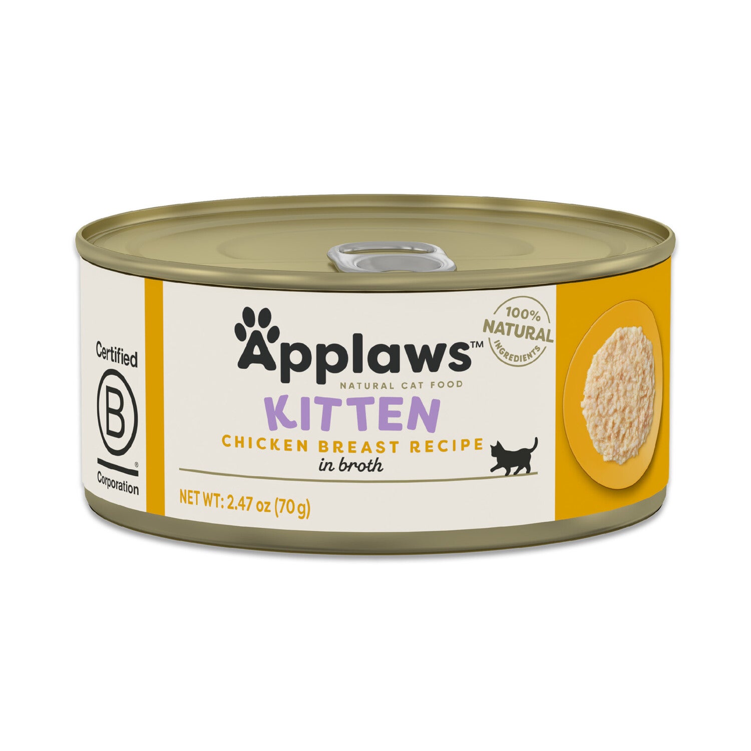 Applaws™ Natural Kitten Wet Cat Food, Chicken Breast In Broth, 2.47-Oz