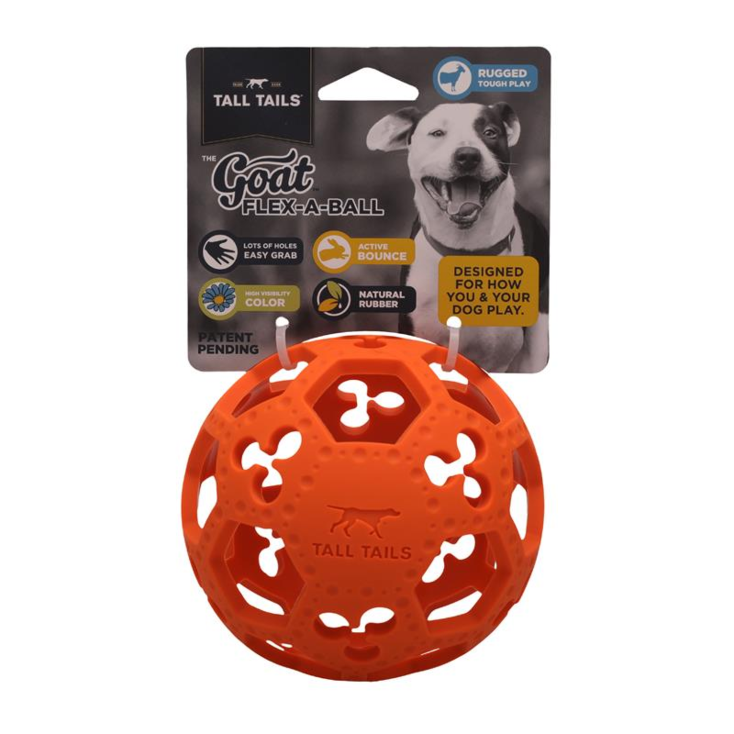 Tall Tails Goat Sport Flex-A-Ball Dog Toy, 5.5-Inch
