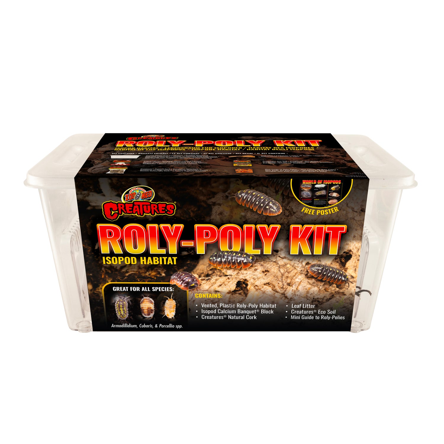 Zoo Med Creatures Roly-Poly Isopod Habitat Kit, 10.25X5X5.75